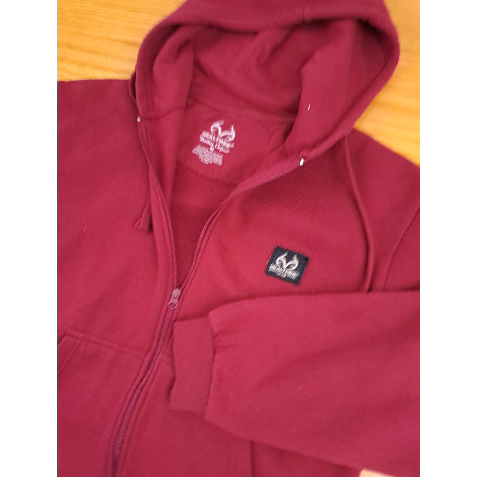 Realtree Realtree Sweatshirt Pullover Hooded Outdoor Men's Medium Red Canvas Crew Neck Long Sleeve 26in Size US M / EU 48-50 / 2 - 3 Thumbnail
