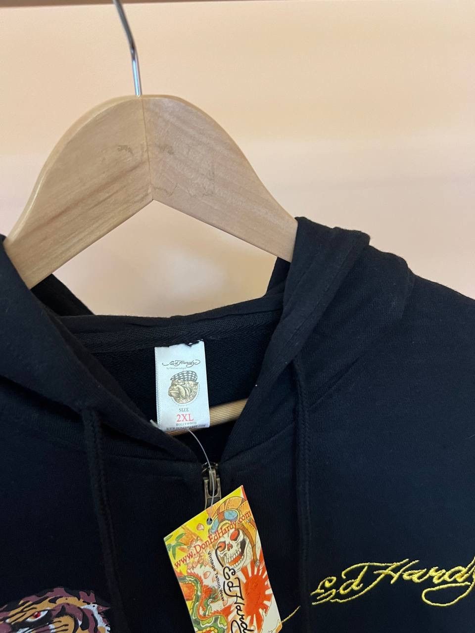 Christian Audigier × Ed Hardy NWT Vintage Ed Hardy Los Angeles Zip Hoodie Logo Rare XXL Size US XXL / EU 58 / 5 - 8 Thumbnail