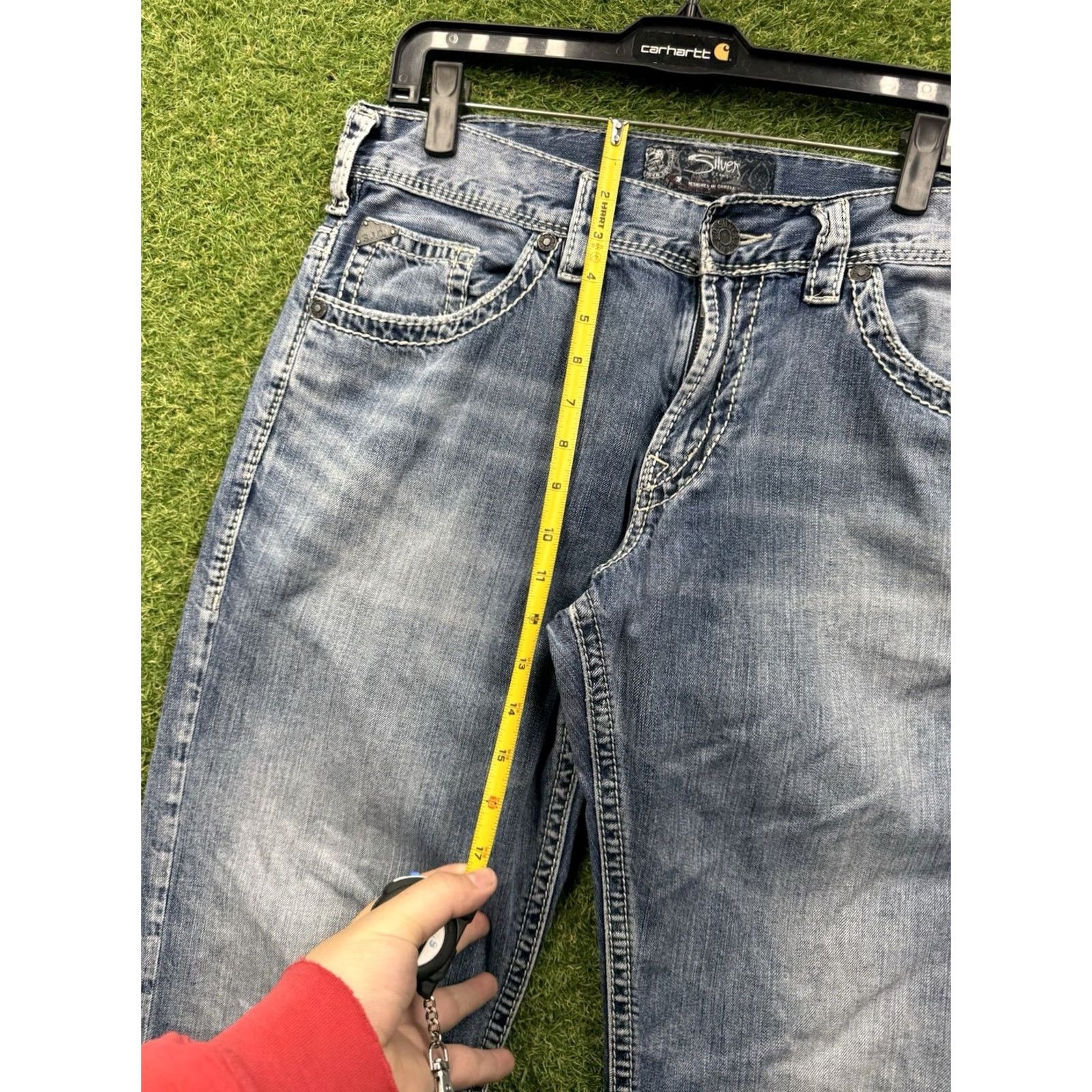 Silver Jeans Co. Silver Jeans Gordie Straight Jeans 33x34 Mens 33 Buckle 90s Grunge Rock Medium Blue Denim Casual Clothing Jeans Size US 33 - 6 Thumbnail