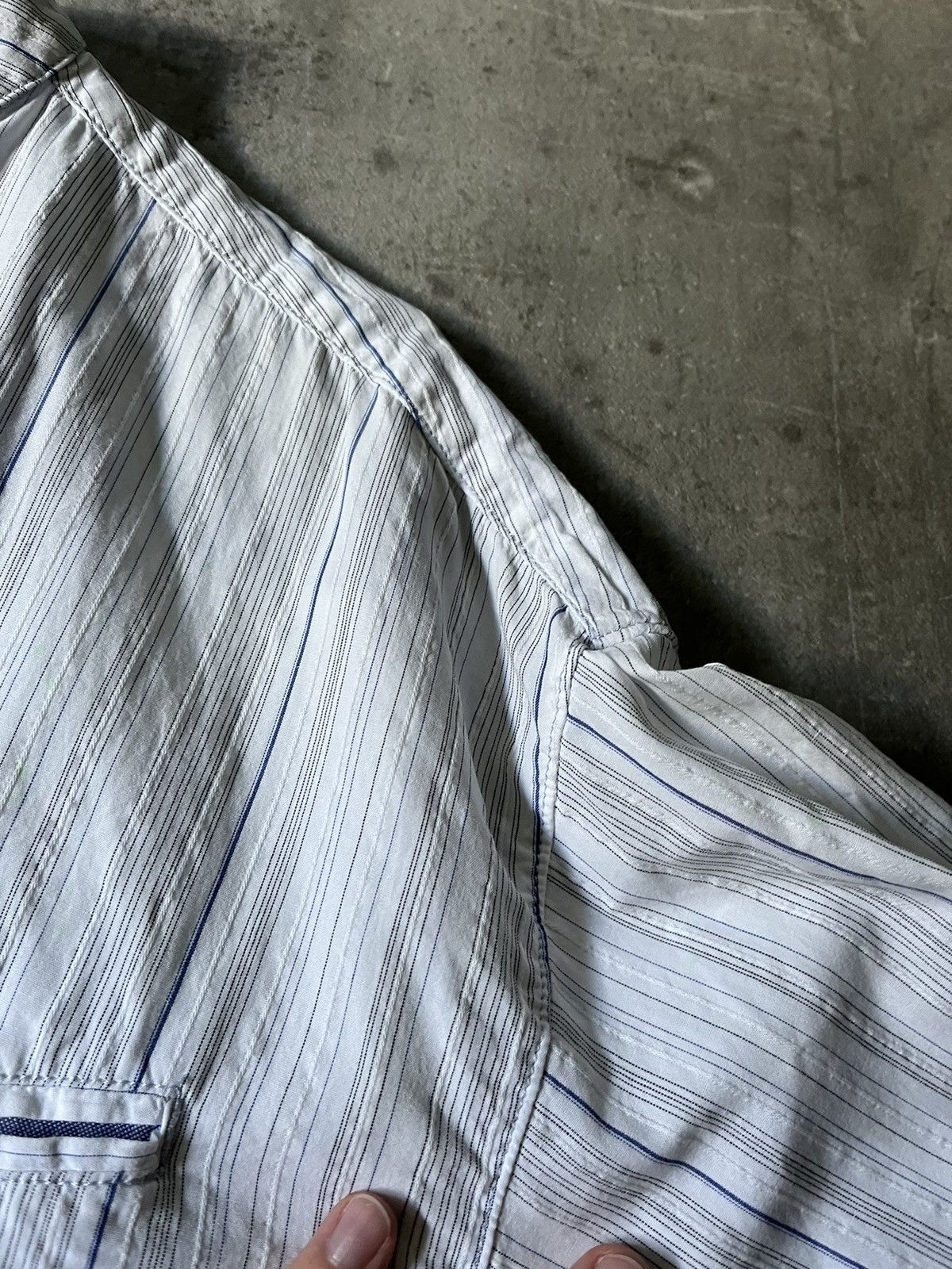 Final Home Final Home Issey Miyake button up outdoor shirt blue white Size US M / EU 48-50 / 2 - 12 Thumbnail