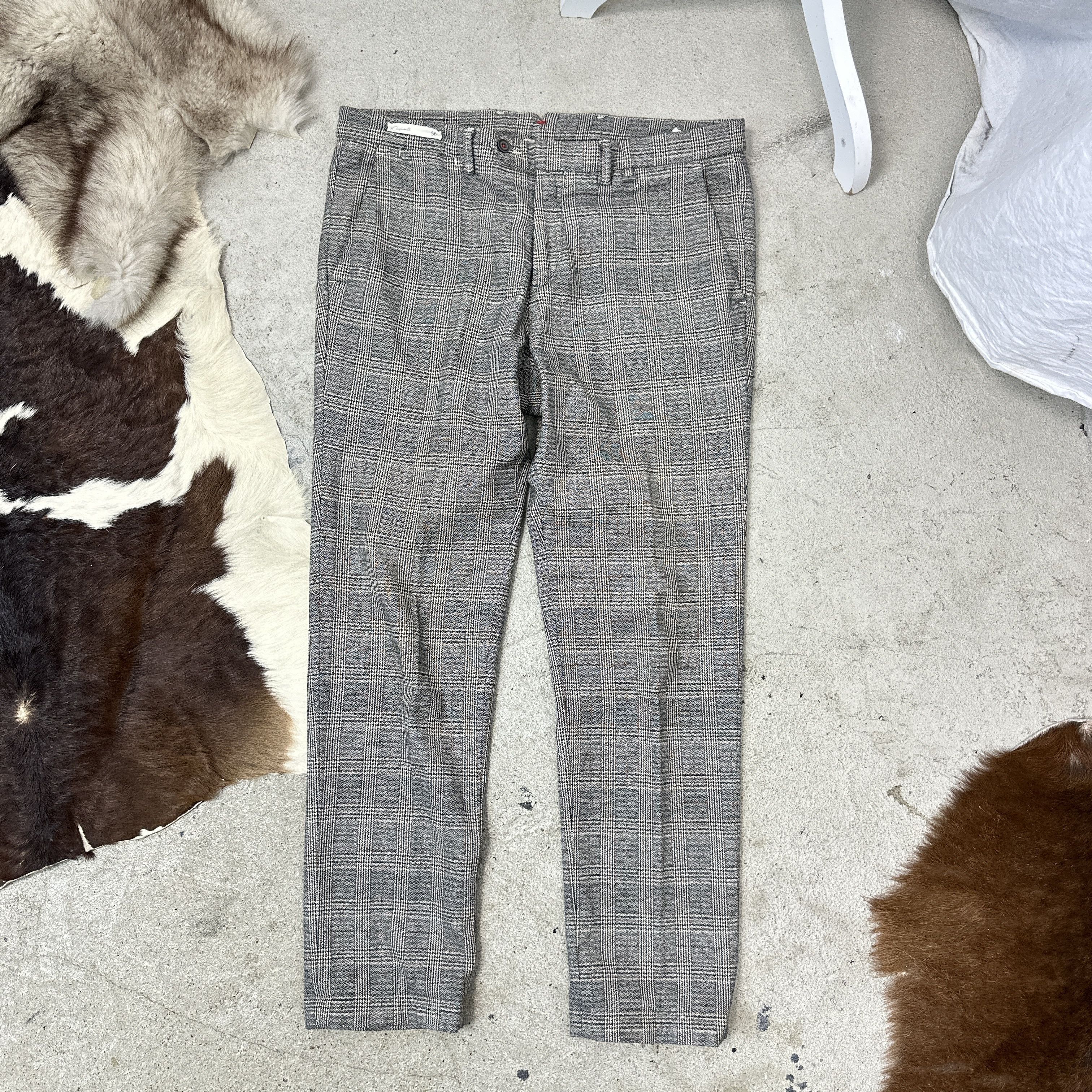 Paoloni Vintage Tartan Classy Paolini Sartorial Italian Pants 00s Size US 35 - 1 Thumbnail