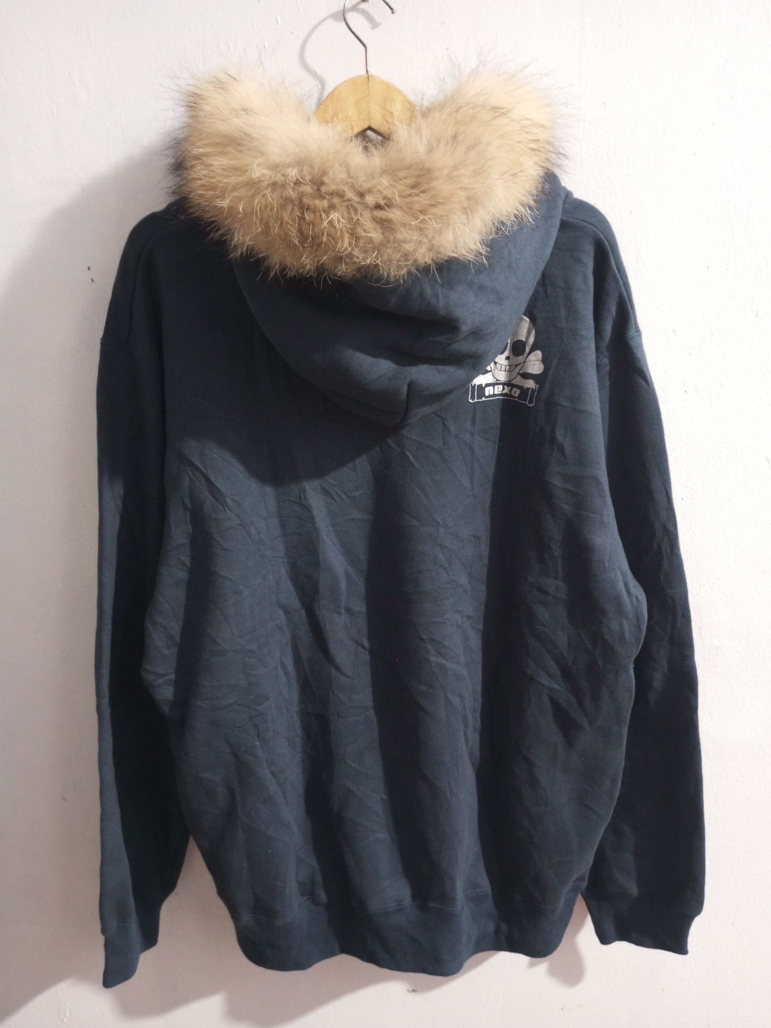 If Six Was Nine × Japanese Brand × Le Grande Bleu (L.G.B.) Vintage nexo laces up "pirate of nexo" Fur hoodie Size US L / EU 52-54 / 3 - 8 Thumbnail