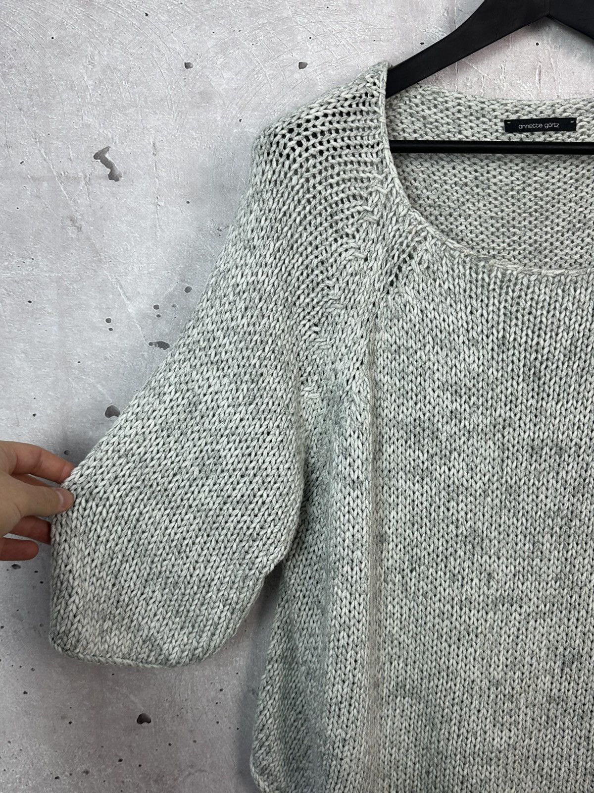 Annette Gortz Annette Gortz Large Knit Grey 3/4 Sleeves Relaxed Sweater Size XL / US 12-14 / IT 48-50 - 5 Thumbnail