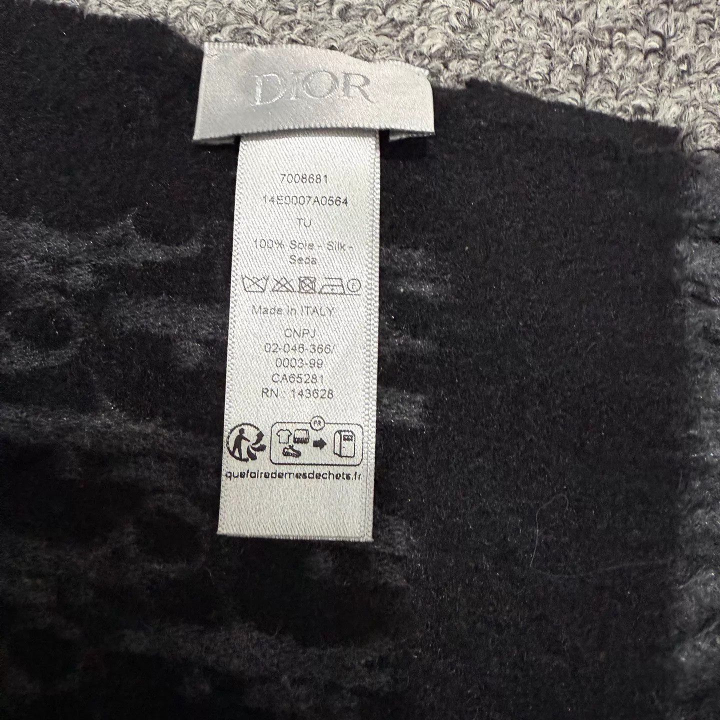 Dior Dior gray full logo scarf unworn Size ONE SIZE - 5 Thumbnail