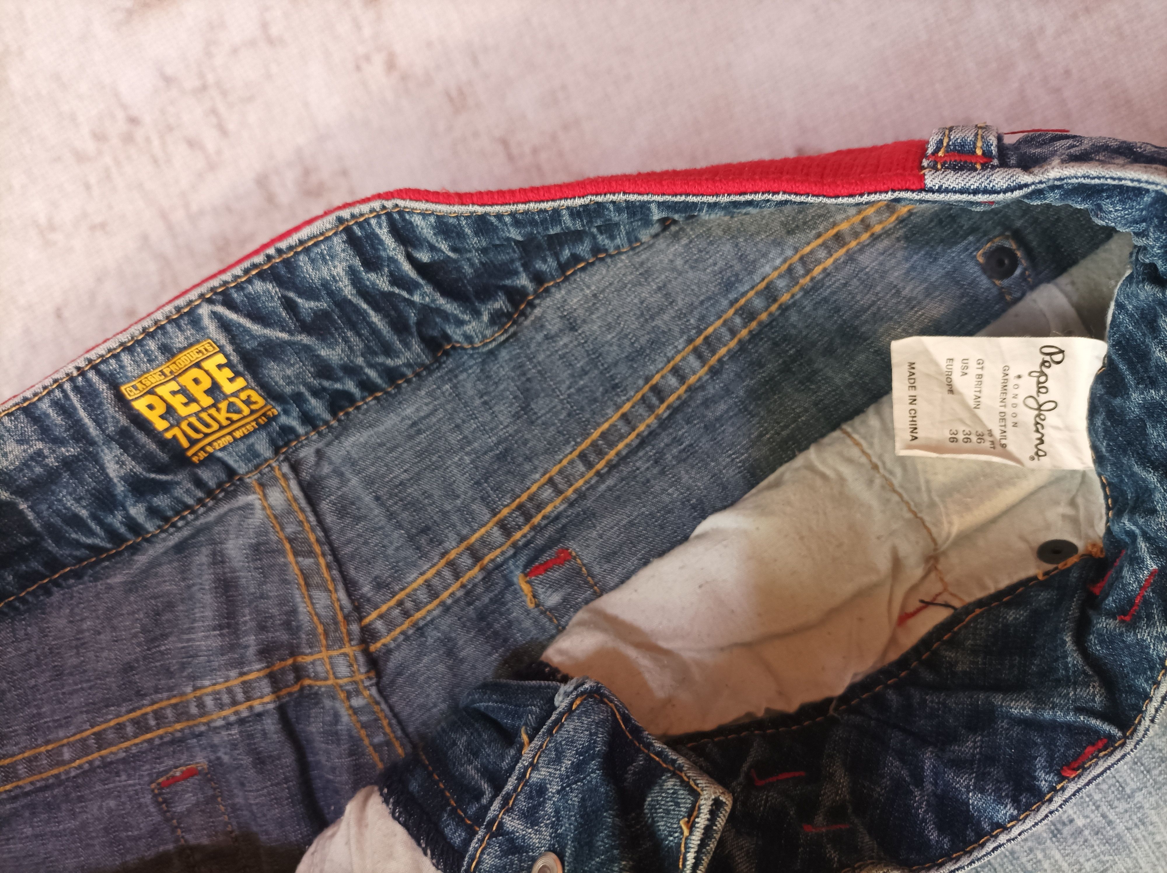 Pepe Jeans × Vintage Vintage Pepe Jeans London Patch Work Denim Boot Cut Size US 36 / EU 52 - 3 Thumbnail