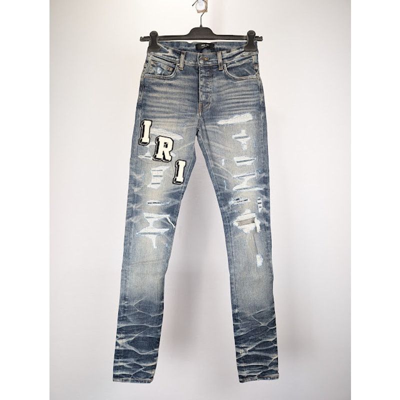 デニム・ジーパン Ami Ivory Denim Jeans AMIRI デニム VARSITY JEAN VINTAGE INDIGO