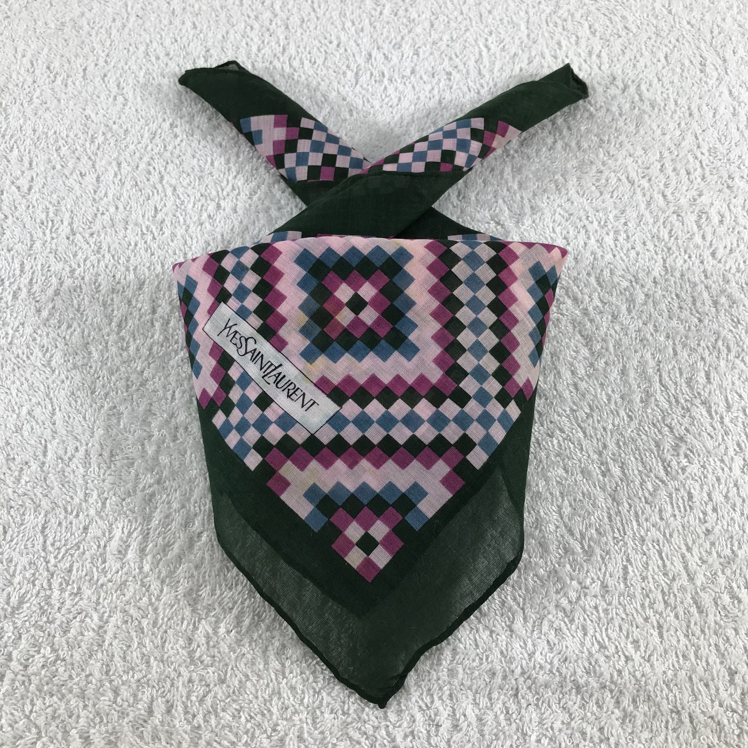 Vintage × Yves Saint Laurent Yves Saint Laurent Bandana / Handkerchief /Neckerchief -S205 Size ONE SIZE - 3 Thumbnail