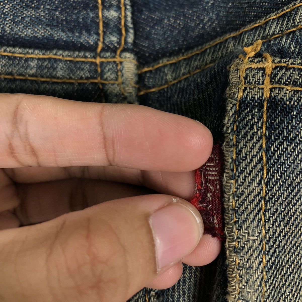 Denime 🔥Rare Distressed Denim Jeans Denime Japan Punk Style Size US 28 / EU 44 - 16 Thumbnail