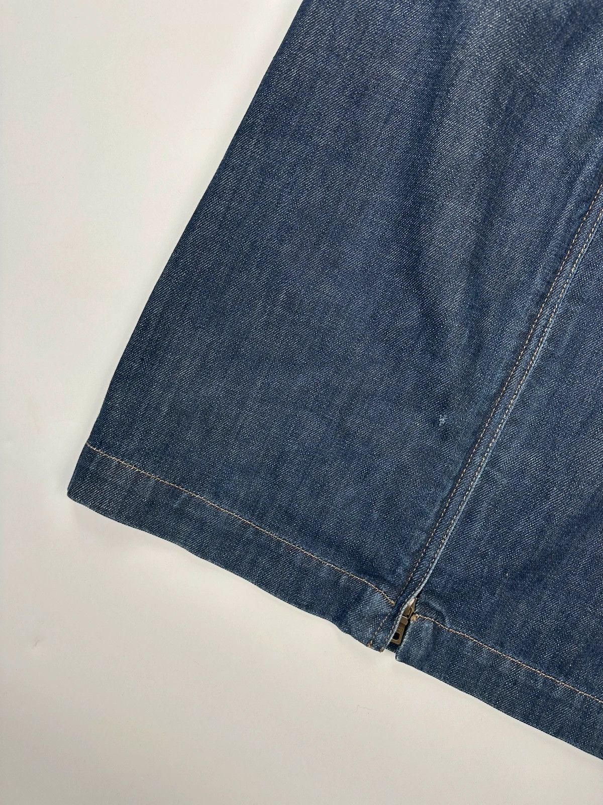 Prada Prada Sport SS02 Indigo Denim Long Zip Skirt Size 27" / US 4 / IT 40 - 10 Thumbnail