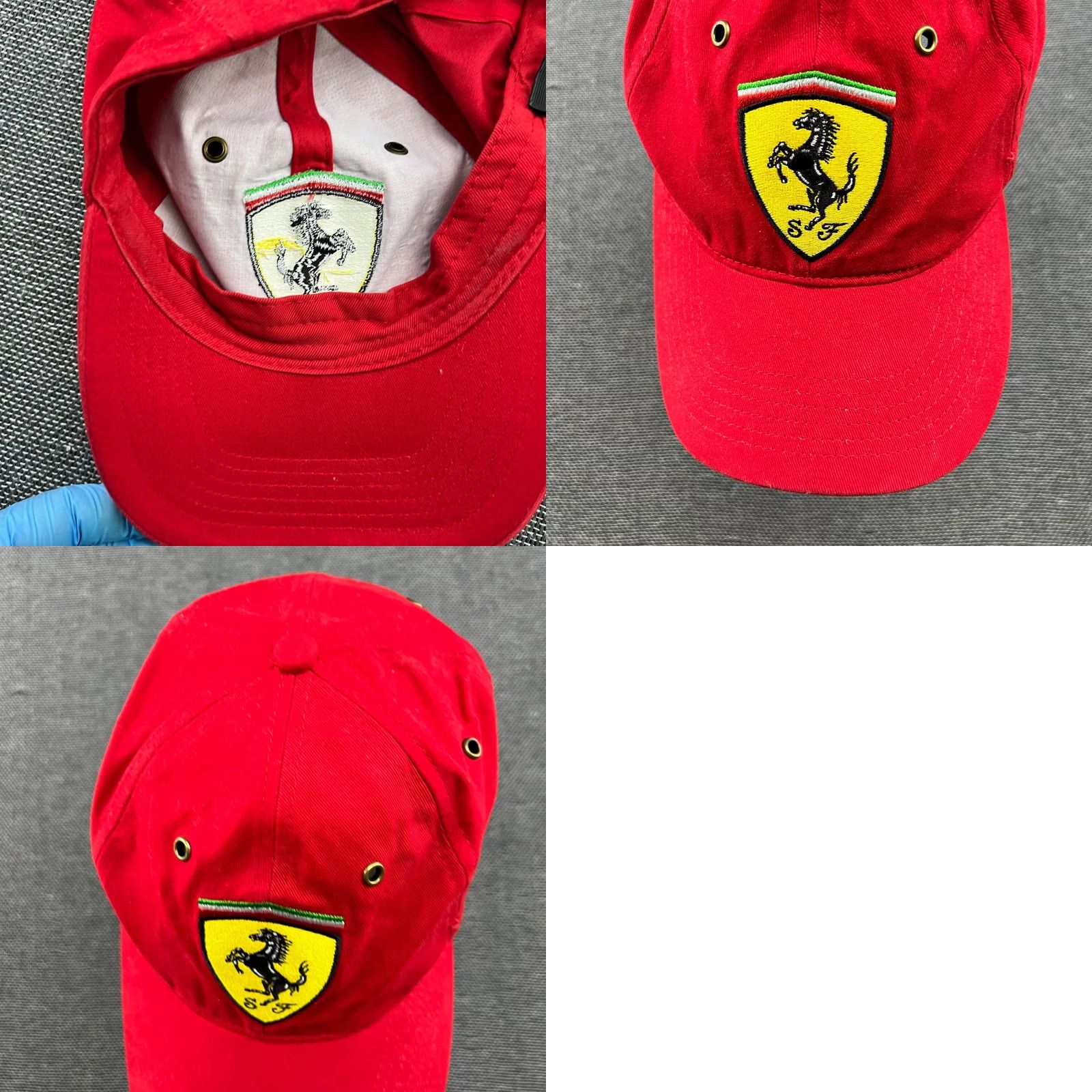 Ferrari VINTAGE Ferrari Scudaria Cap One Size Adjustable Racing Red Official Product Hat Unisex Adults 90s Beanie Size ONE SIZE - 8 Thumbnail
