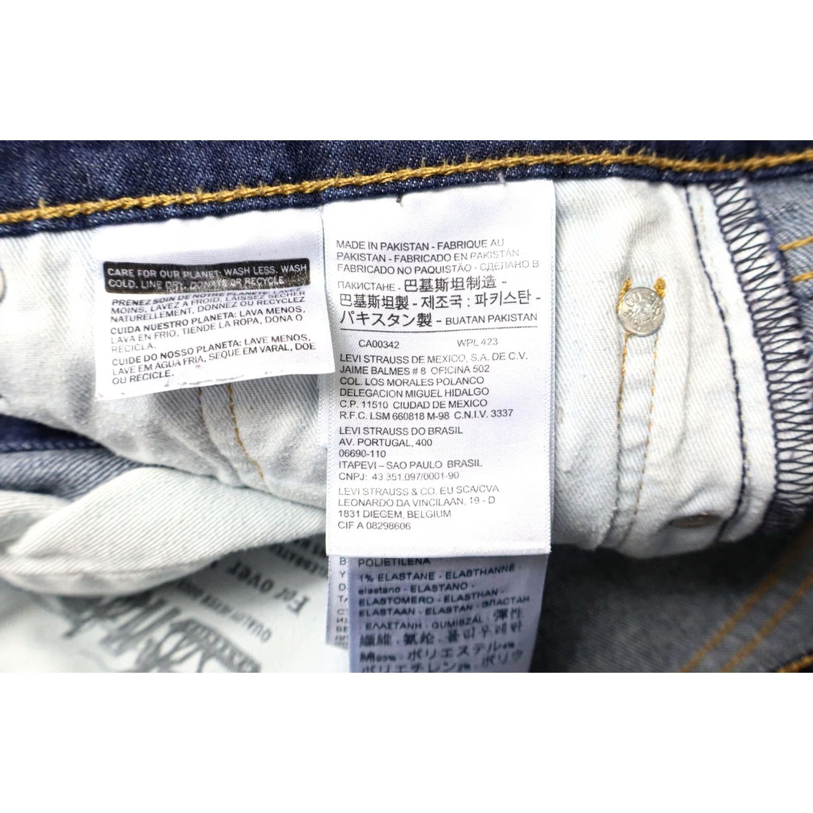 Levi's LEVI'S 511 Jeans Men's W31/L30 Slim Fit Blue Faded Denim Stretched Zip Fly Size US 31 - 7 Thumbnail
