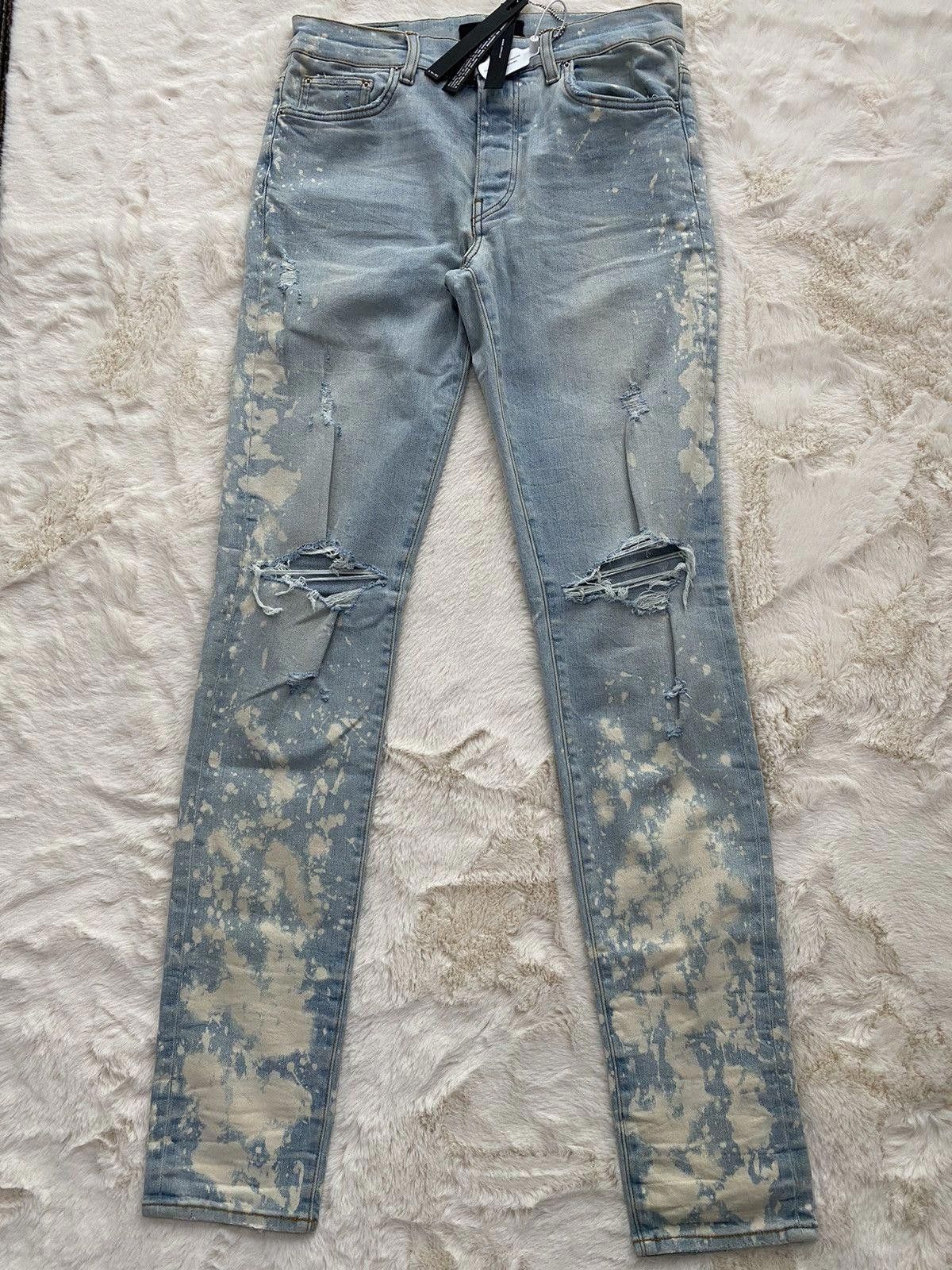 Amiri Amiri Indigo Paint Splatter Denim Jeans Size US 32 / EU 48 - 1 Thumbnail