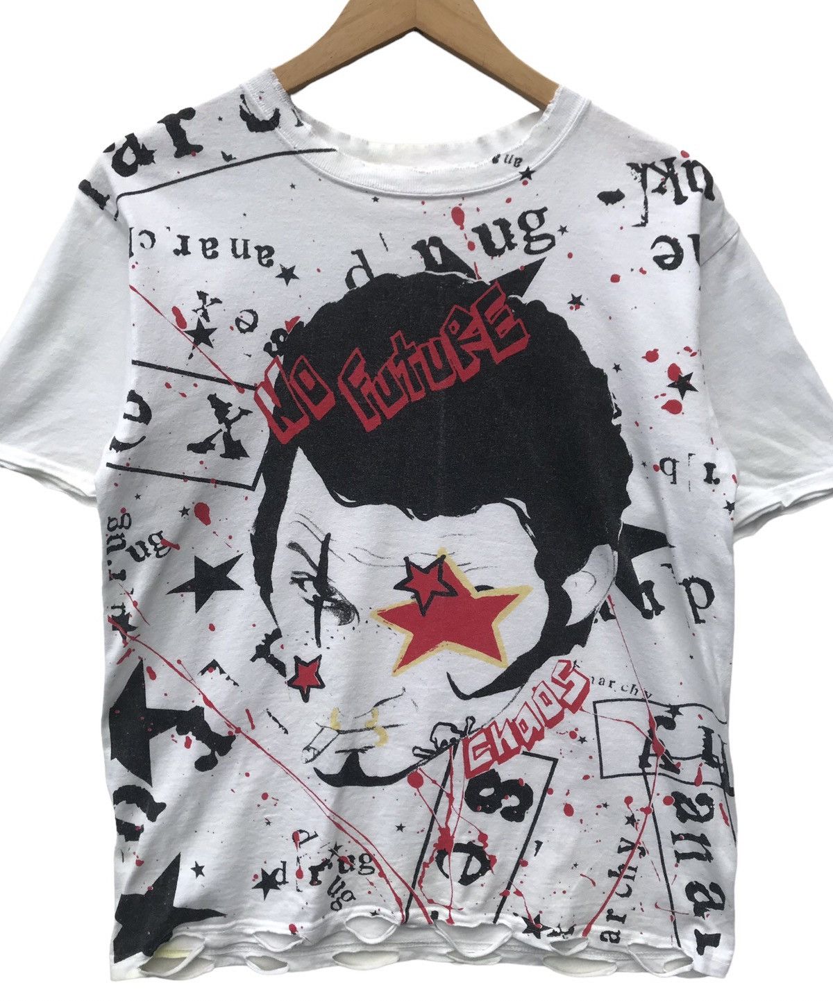 Band Tees Vintage No Future Sex Pistols Overprinted Chaos Anarchy Tee Size US S / EU 44-46 / 1 - 2 Thumbnail