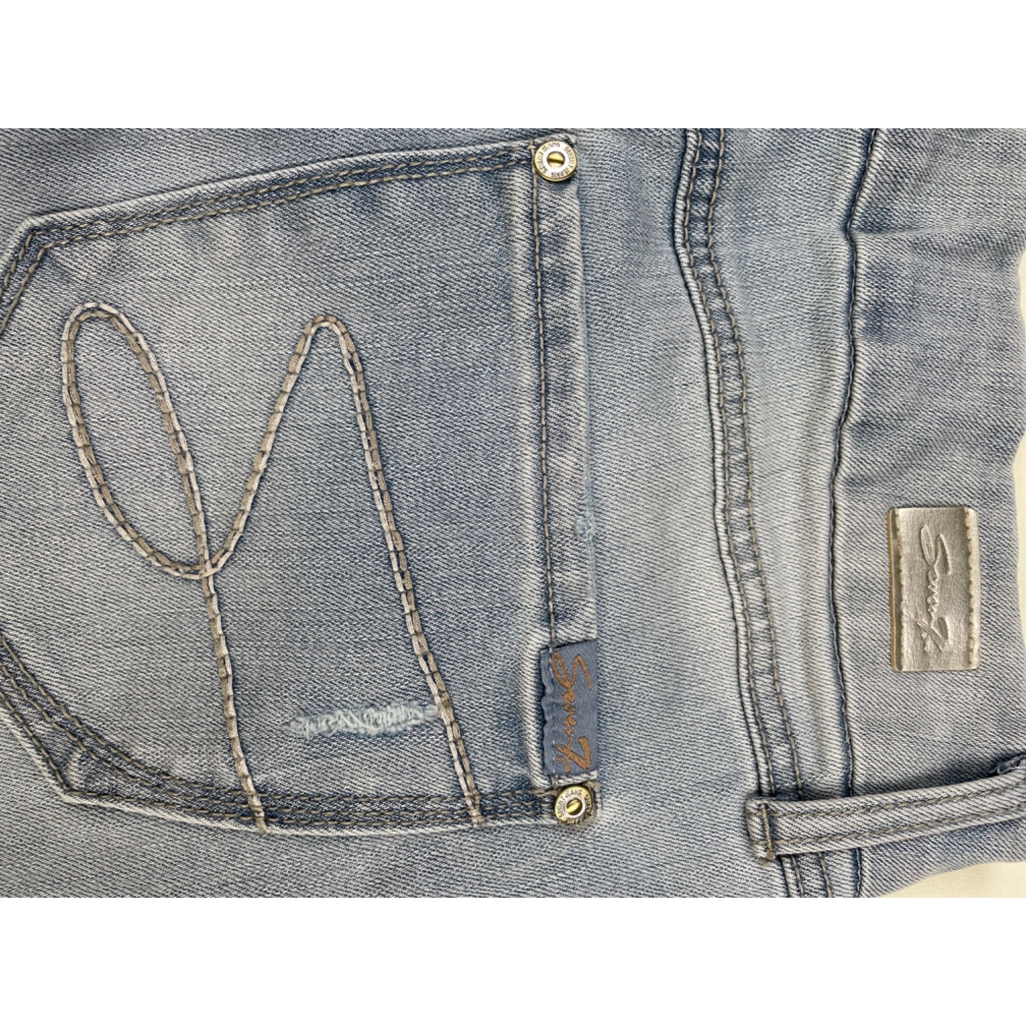 Other Seven7 Women's Light Blue Jeans Tummyless High Rise Size 8x2 Size 30" / US 8 / IT 44 - 4 Thumbnail
