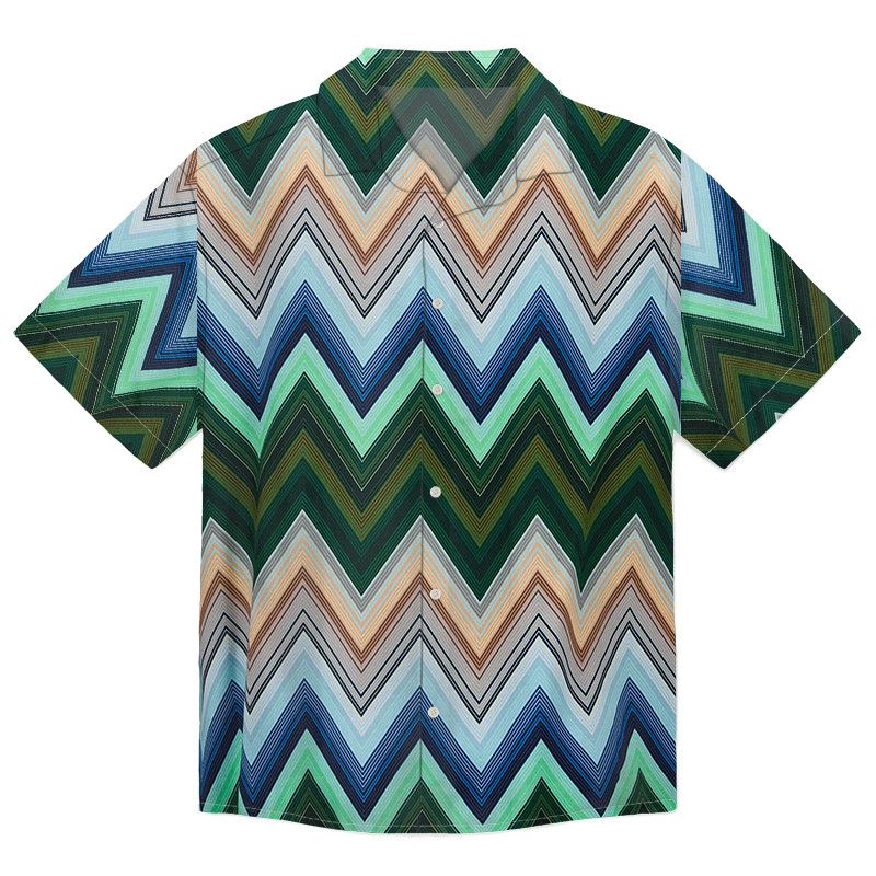 The Unbranded Brand × Vintage Viscose Bowling Shirt with Macro Zigzag Size US S / EU 44-46 / 1 - 2 Thumbnail