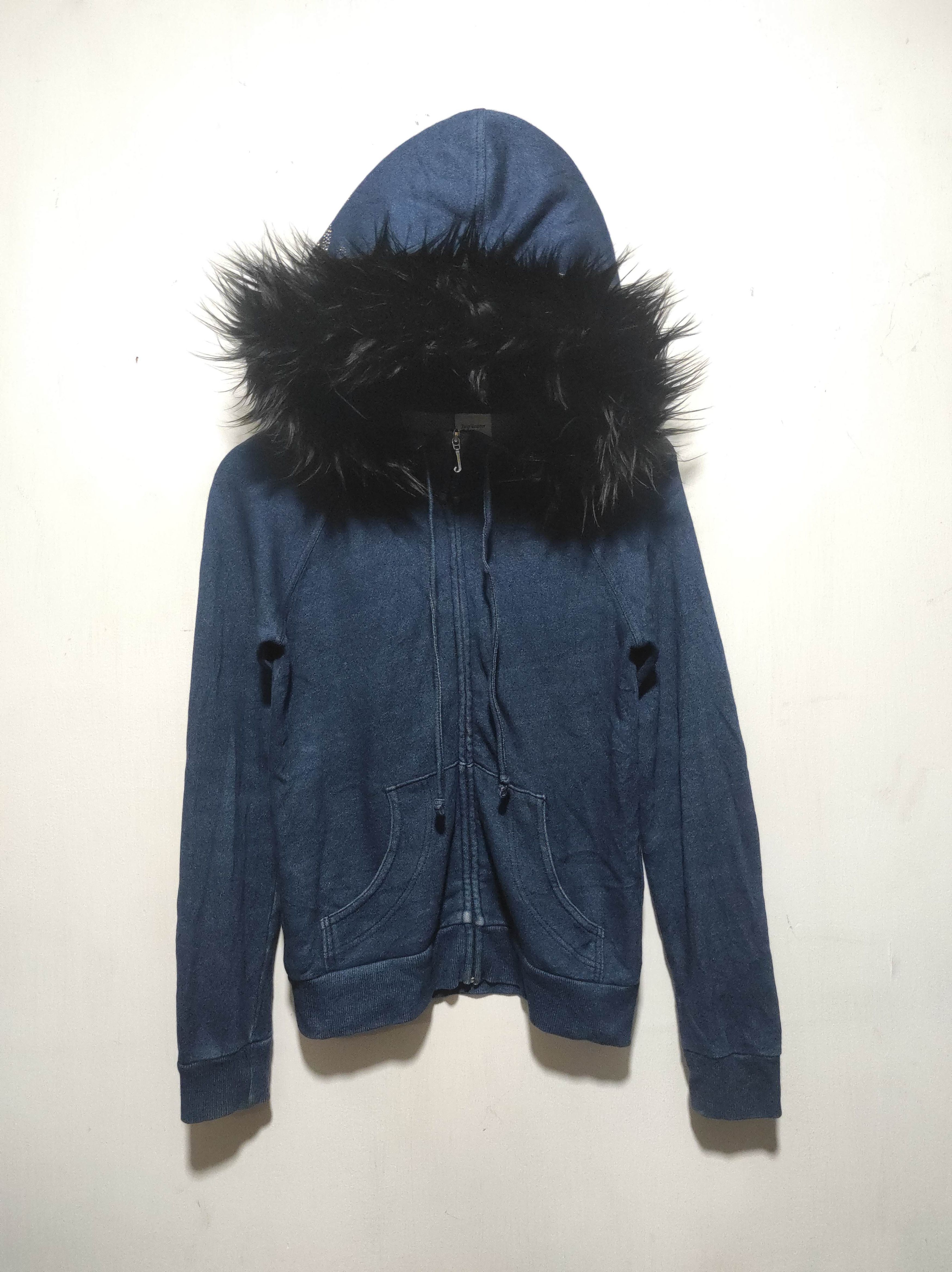 Japanese Brand Juicy Couture Denim Zip Fur Hoodie if6was9 LGB style Size US XS / EU 42 / 0 - 2 Thumbnail