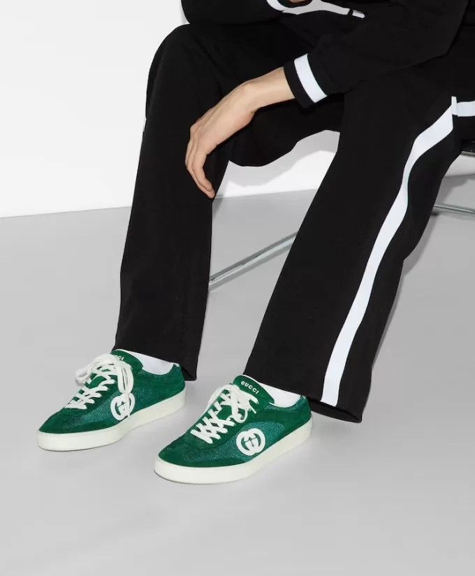 Gucci Gucci Green Flocked Decon Sneaker 42 99 New Size US 9 / EU 42 - 8 Thumbnail