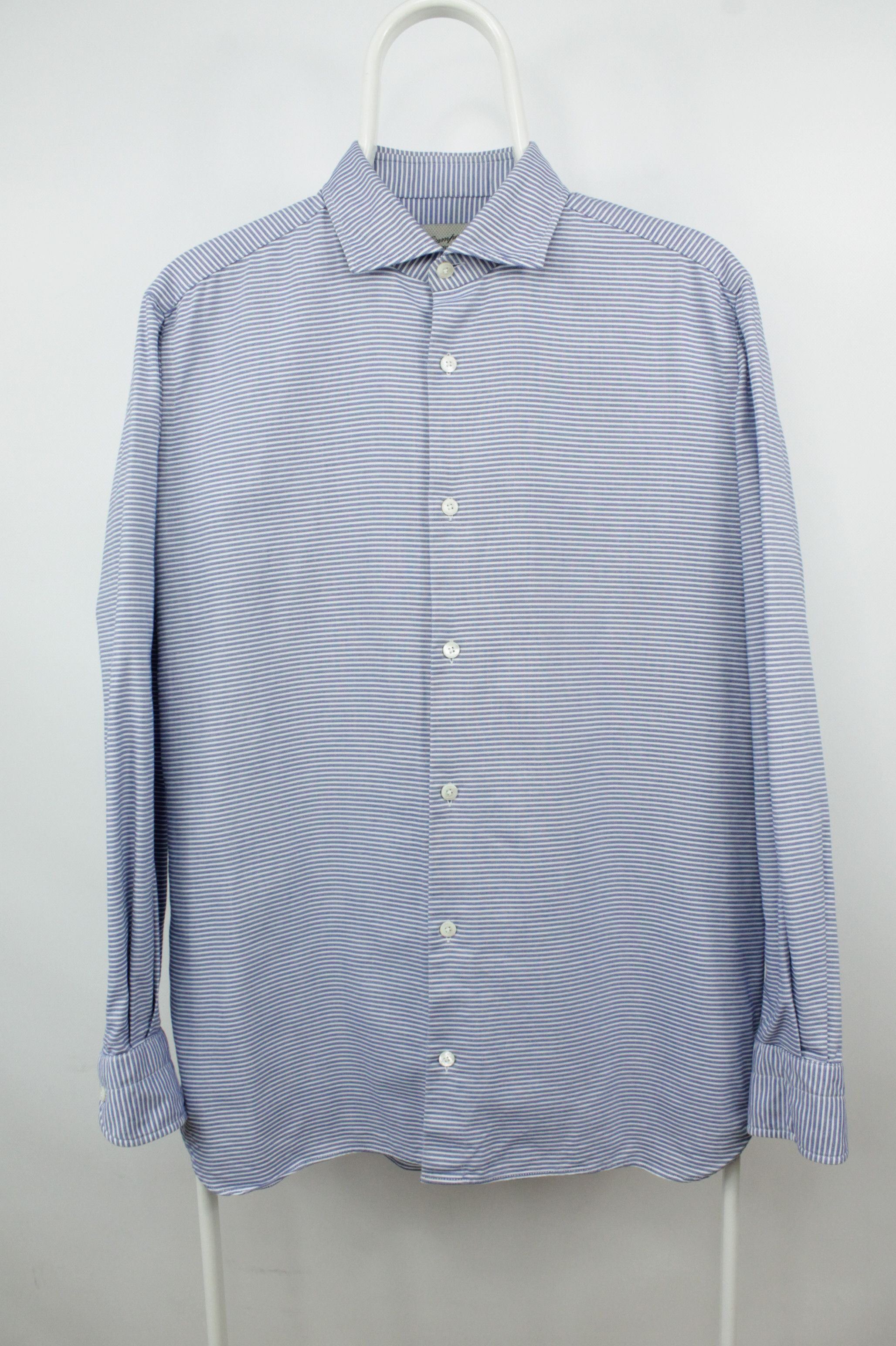 Other Giampaolo Archivio Striped Cotton Dress Shirt Men's Size US M / EU 48-50 / 2 - 1 Thumbnail