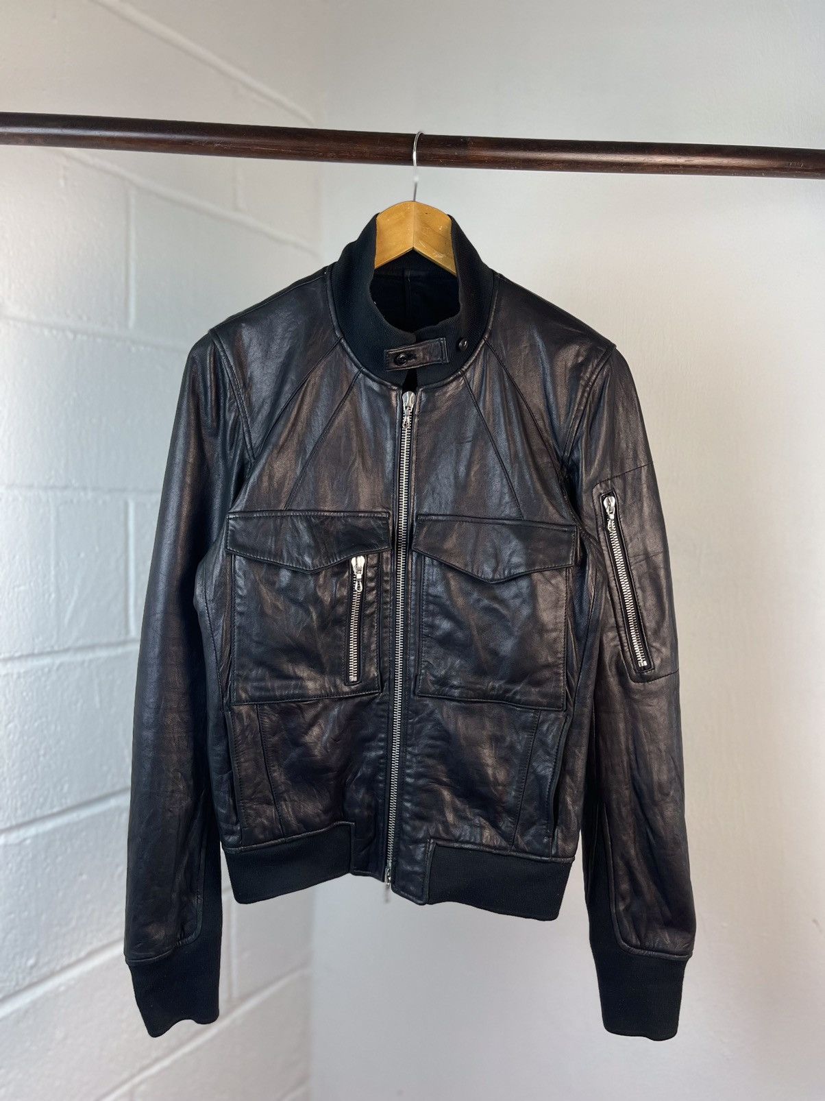 If Six Was Nine × Le Grande Bleu (L.G.B.) × SEMBL SEMBL Leather Zipper Jacket Size US S / EU 44-46 / 1 - 2 Thumbnail