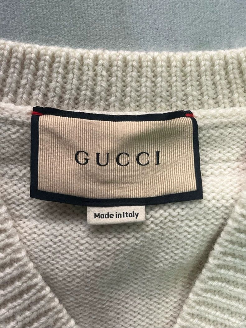 Gucci Gucci Little Bee White Knitwear Size US M / EU 48-50 / 2 - 3 Thumbnail