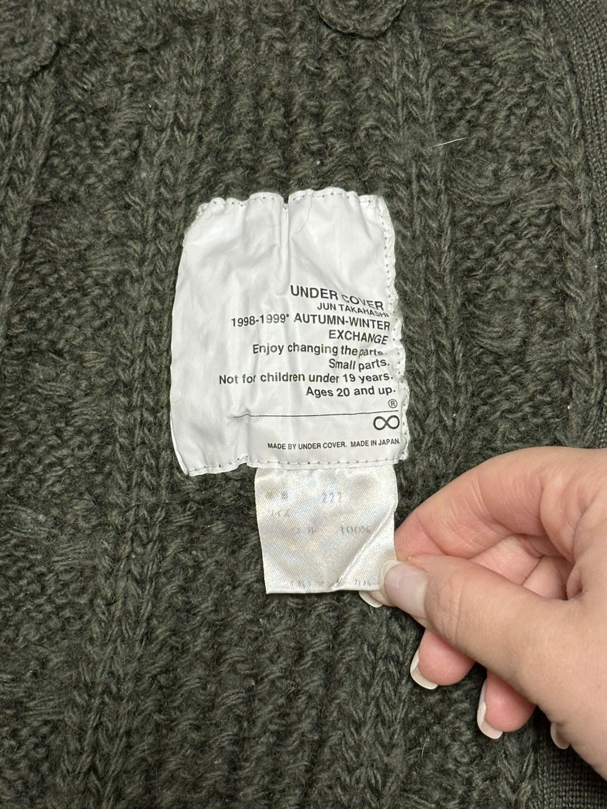 Undercover UNDERCOVER Fall Winter 1998 "Exchange" Knit Wrap Skirt Size 28" / US 6 / IT 42 - 6 Thumbnail