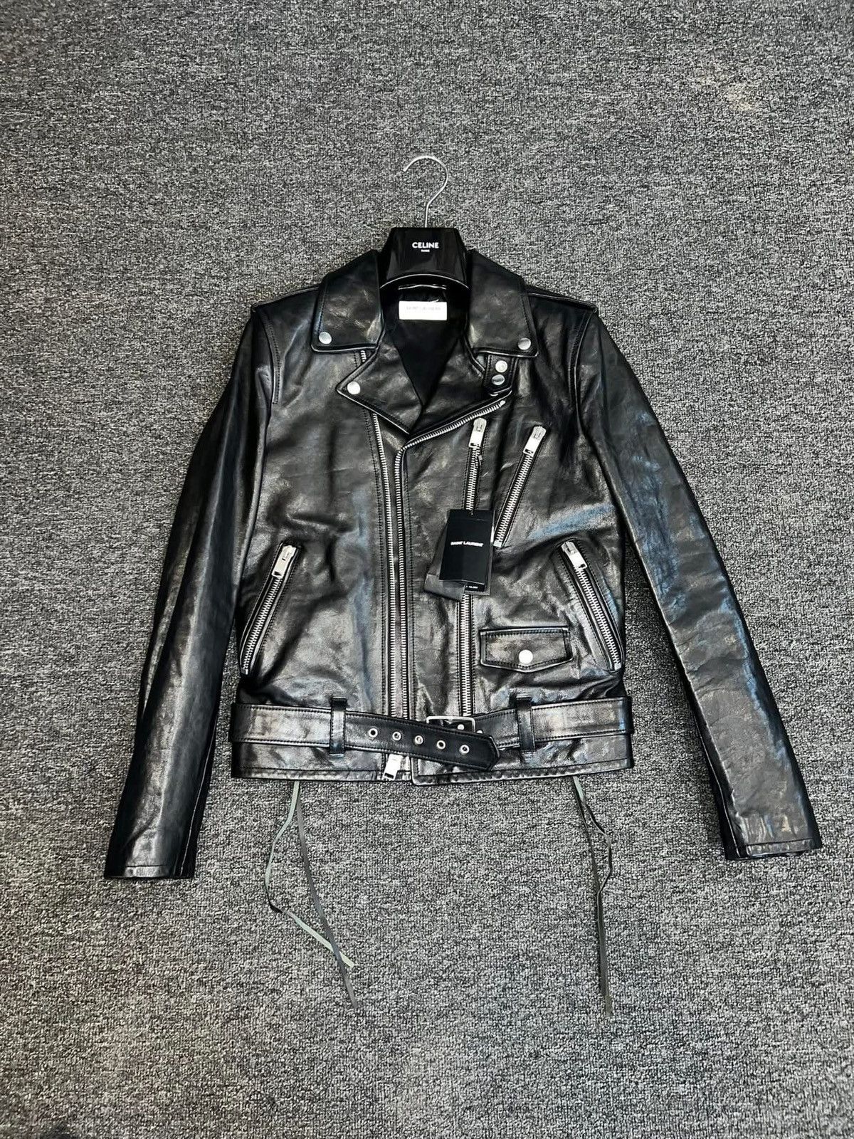 Hedi Slimane × Saint Laurent Paris × Yves Saint Laurent HEDI SLIMANE X SAINT LAURENT L17 OILED CALFSKIN LEATHER IT44 Size US S / EU 44-46 / 1 - 1 Thumbnail