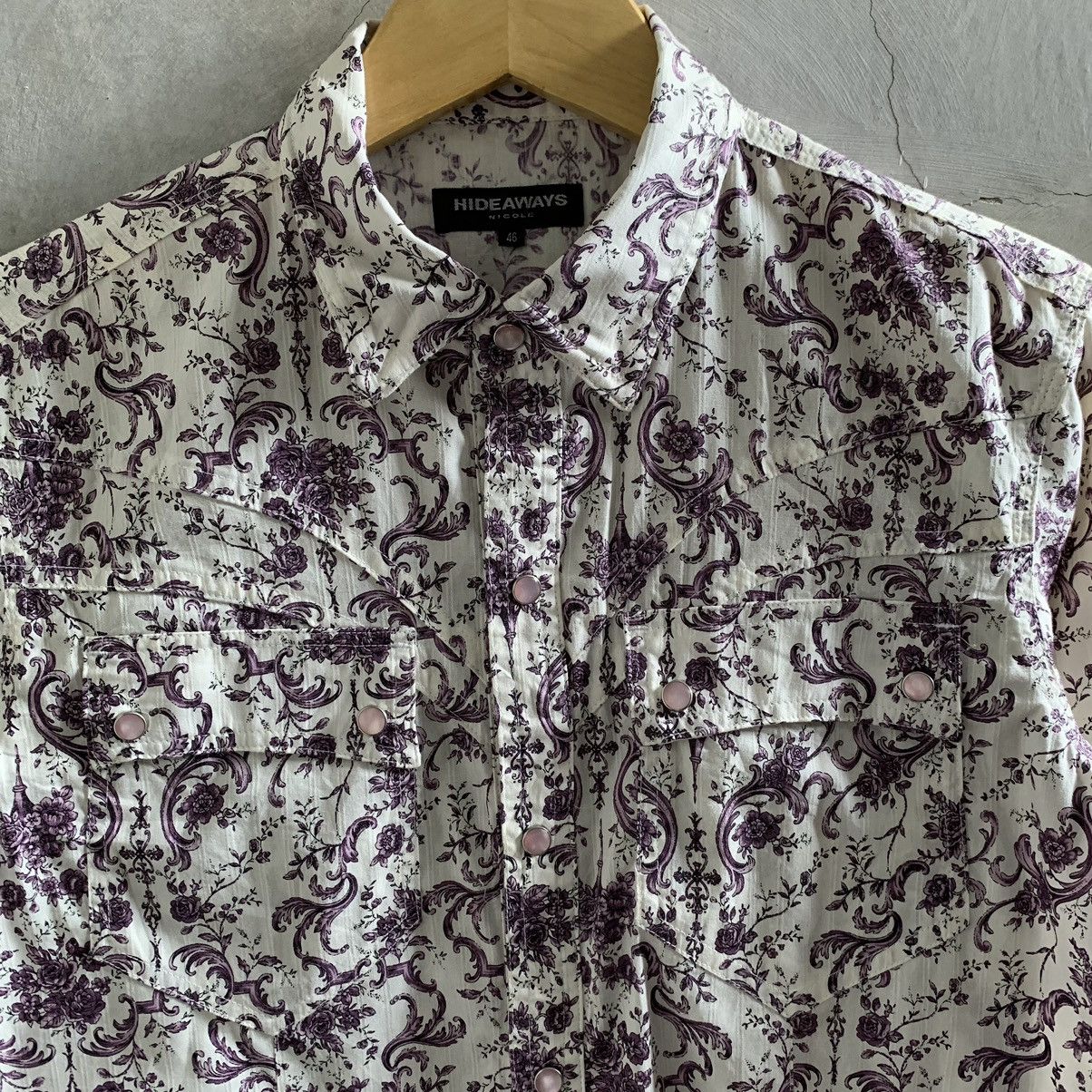 Japanese Brand × Matsuda × Nicole Club 🔥Hideways Nicole Floral pattern shirt Size US M / EU 48-50 / 2 - 3 Thumbnail