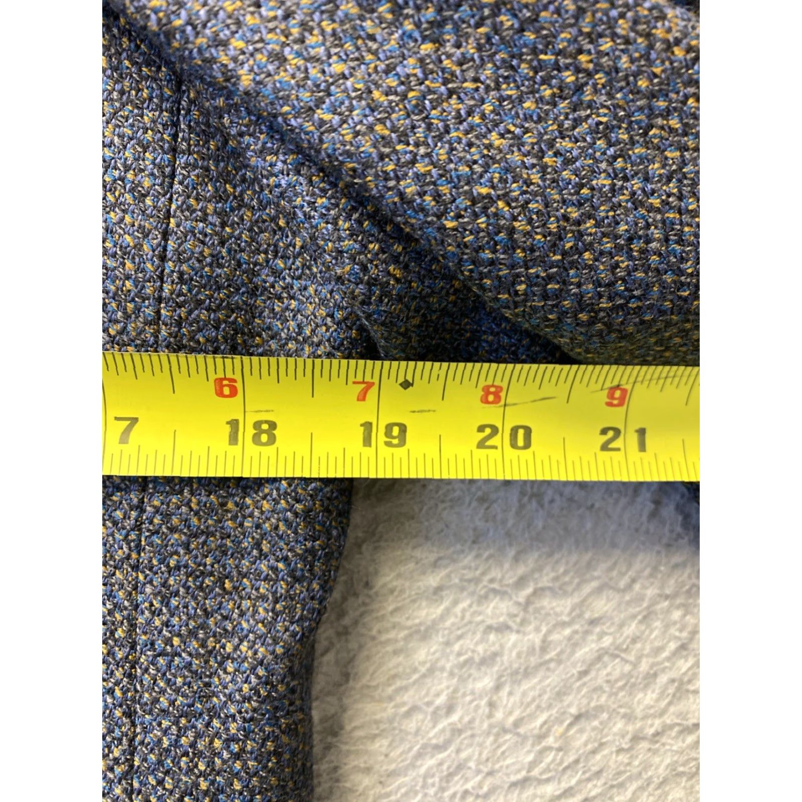 Tallia Tallia Suit Jacket Blazer Men's Regular Fit Wool 44 Gray Geometric Two-Button Classic Wedding Size 44R - 3 Thumbnail