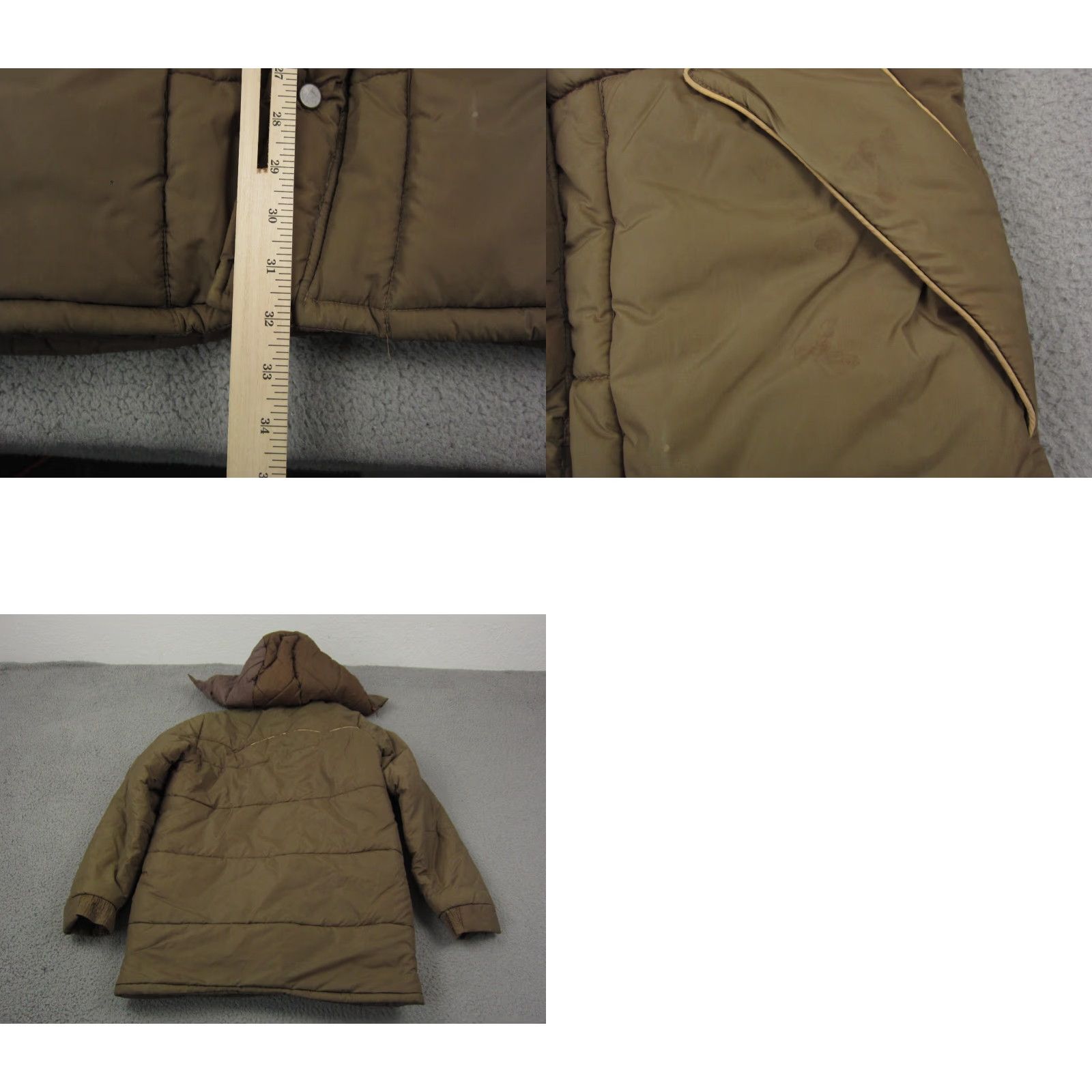 Vintage VINTAGE Pioneer Jacket Womens XL Brown 60s 70s Puffer Quilted Hooded Regular Long Sleeve Zip Coat Size XL / US 12-14 / IT 48-50 - 9 Thumbnail