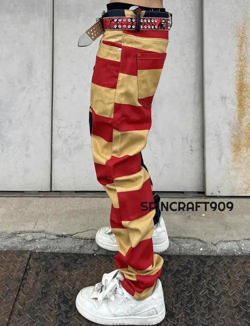 VIBE American Flag Graphic Denim Jeans Size US 32 / EU 48 - 6 Thumbnail