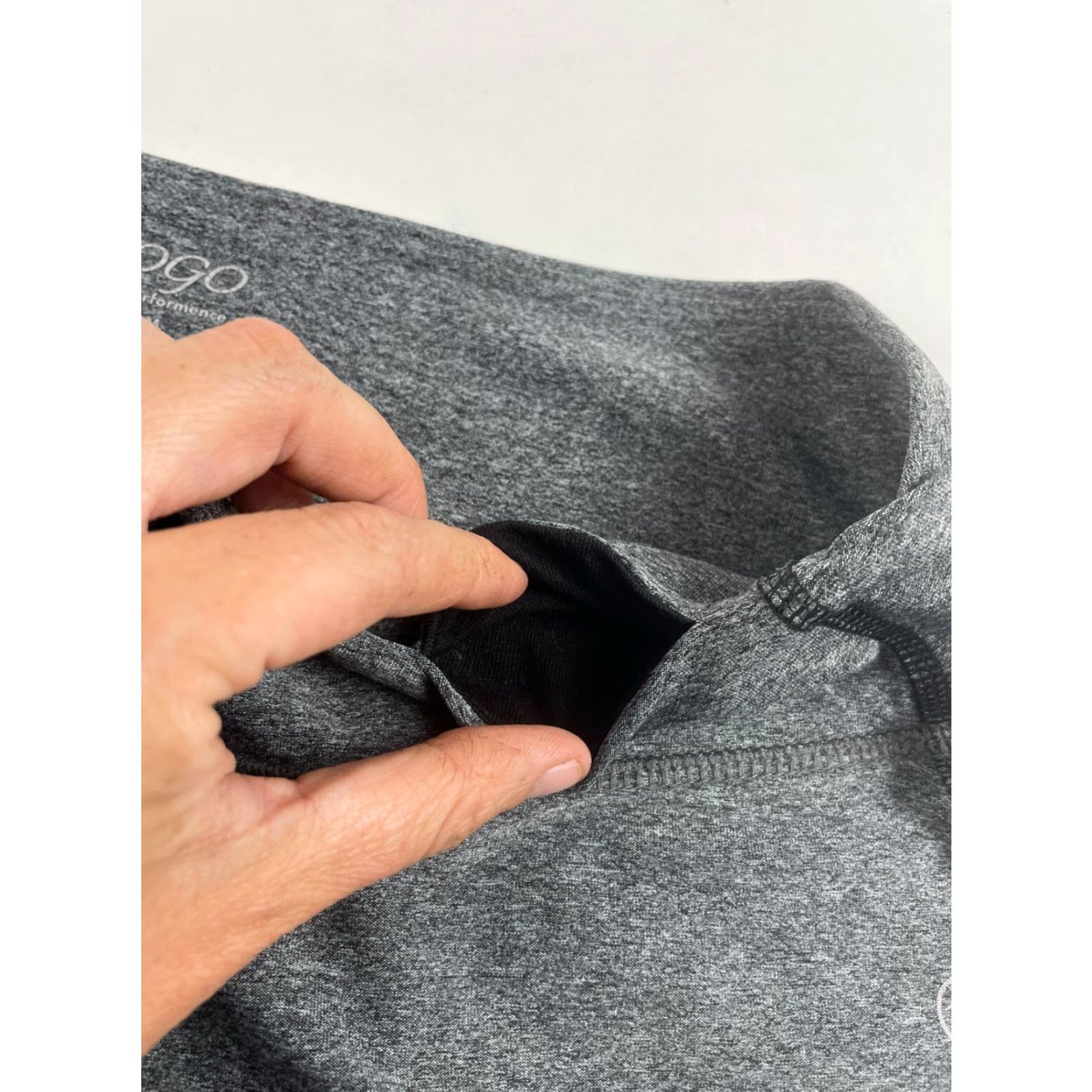 Vintage VOGO Performance Leggings Women's Medium Gray Pull On Mid Rise Stretch Casual Travel Size 28" / US 6 / IT 42 - 7 Thumbnail