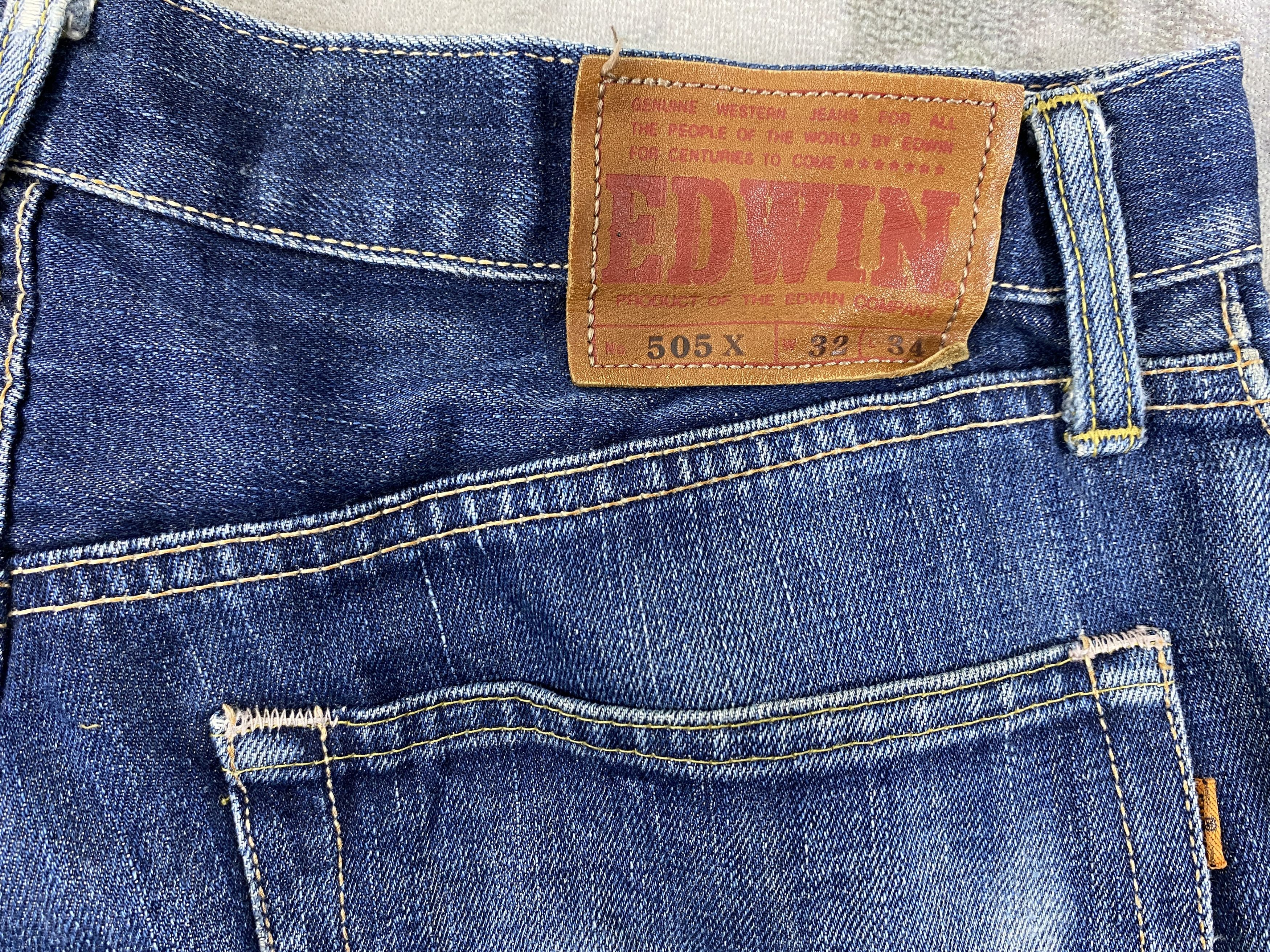 Edwin EDWIN 505ZX SELVEDGE FADED DISTRESSED DENIM 32x29- JN3865 Size US 32 / EU 48 - 11 Thumbnail