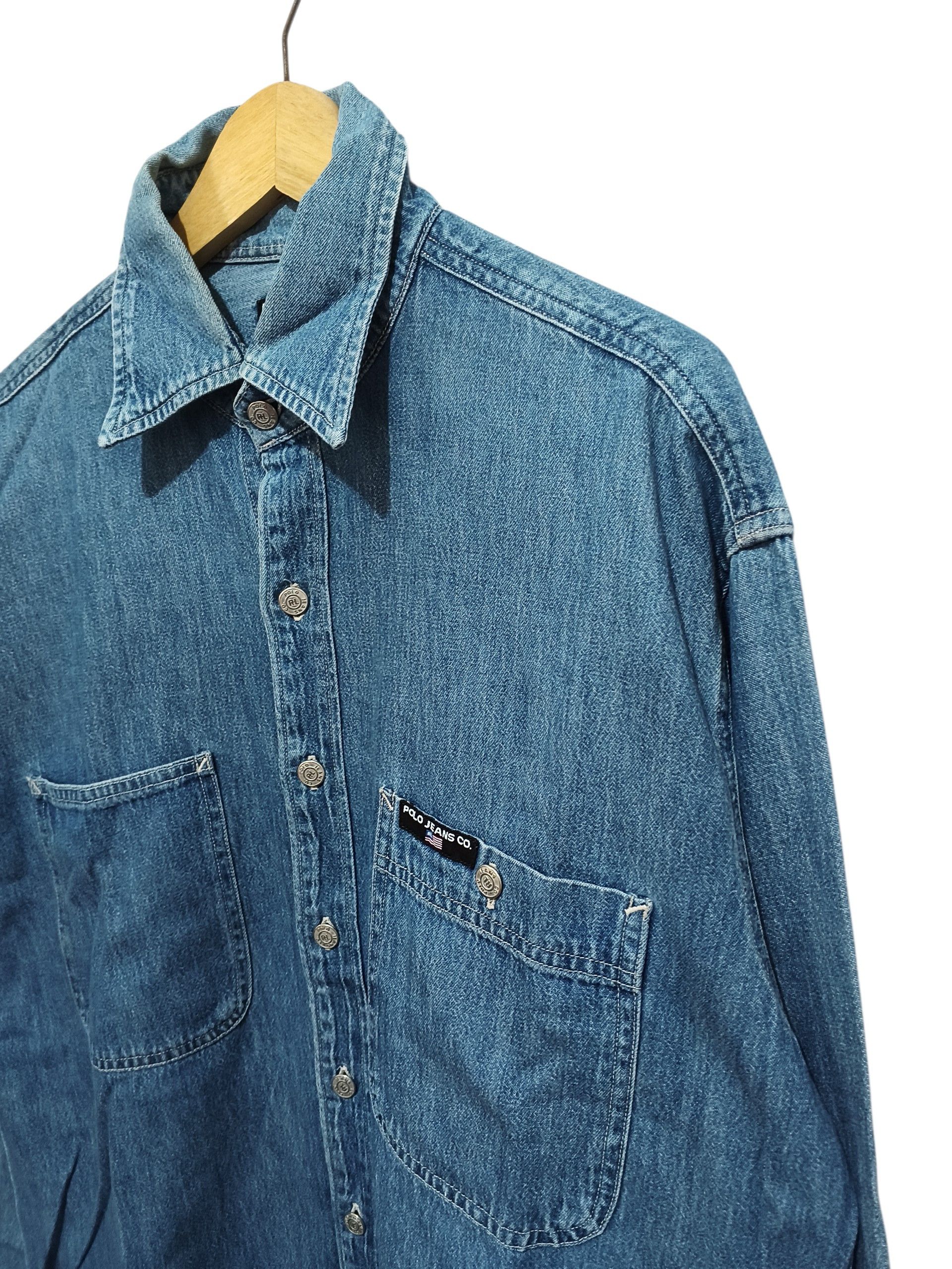 Ralph Lauren 💥Vintage Polo Jeans Co Ralph Lauren Denim Work Shirt Size US M / EU 48-50 / 2 - 3 Thumbnail