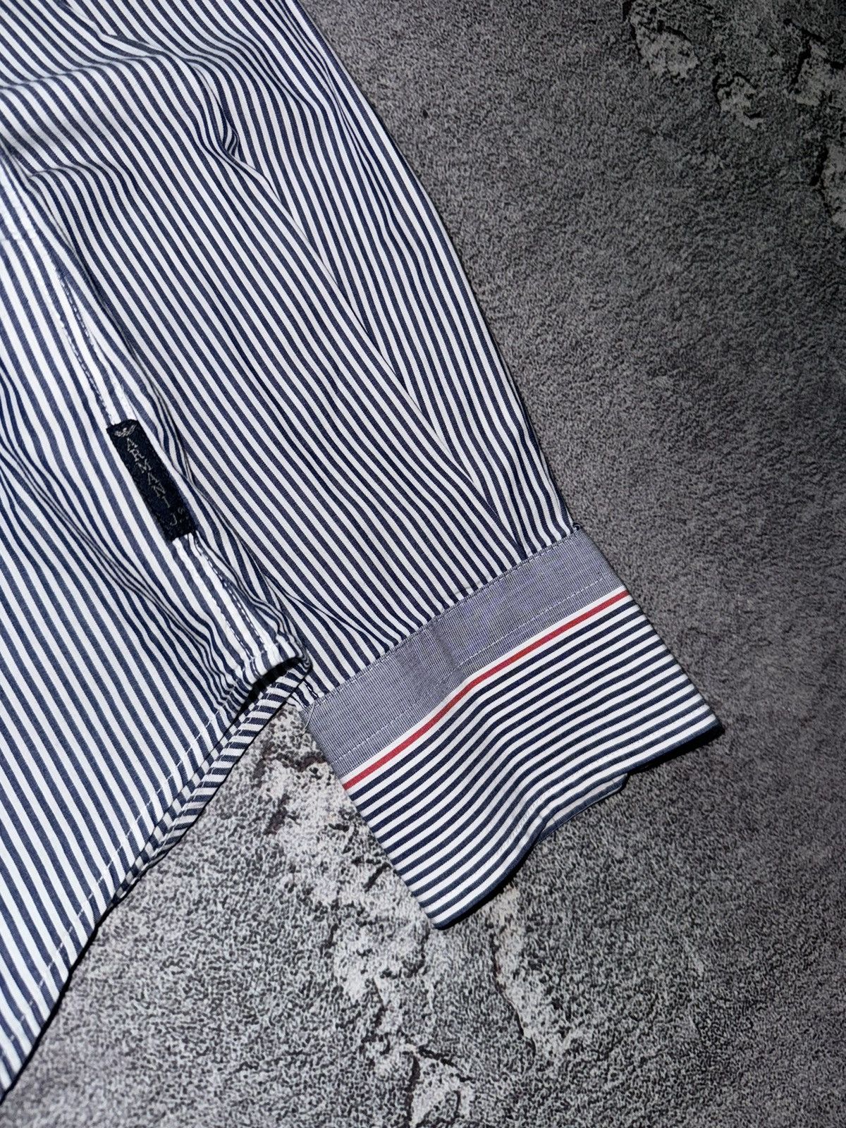 Armani × Vintage Armani Jeans XL striped shirt polo long sleeve button up Size US M / EU 48-50 / 2 - 9 Thumbnail