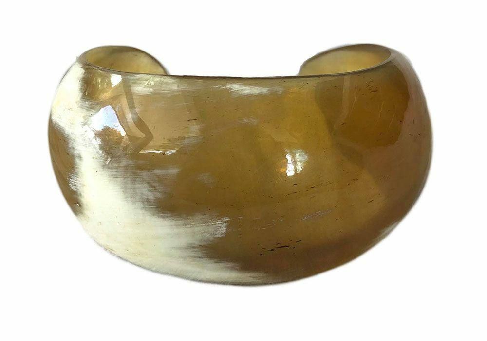Designer New Textured Cow Horn Bracelet. Size ONE SIZE - 6 Thumbnail