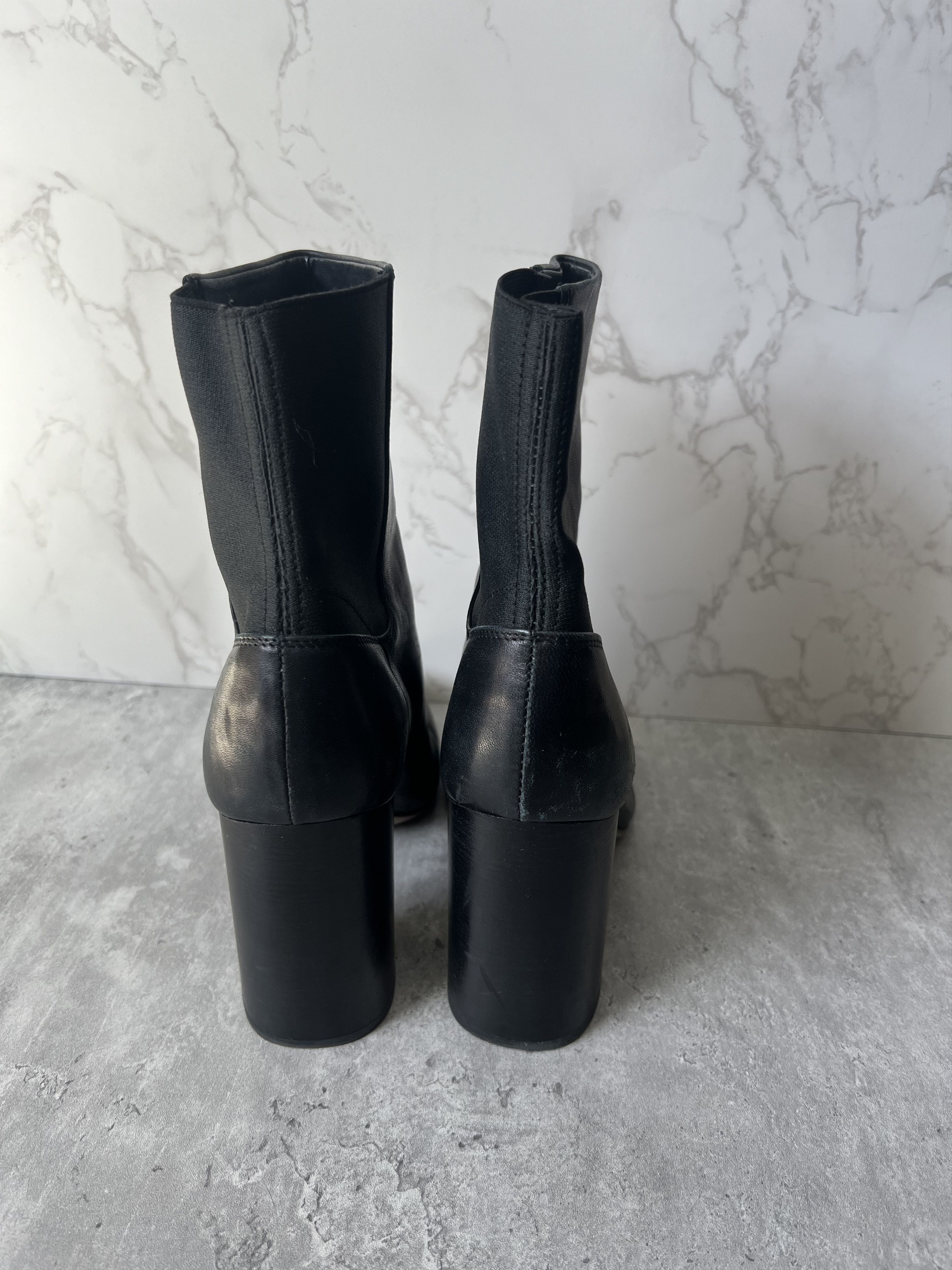 Rag & Bone Rag & Bone Black Leather Heeled Boots - Size 6 Size US 6 / IT 36 - 6 Thumbnail