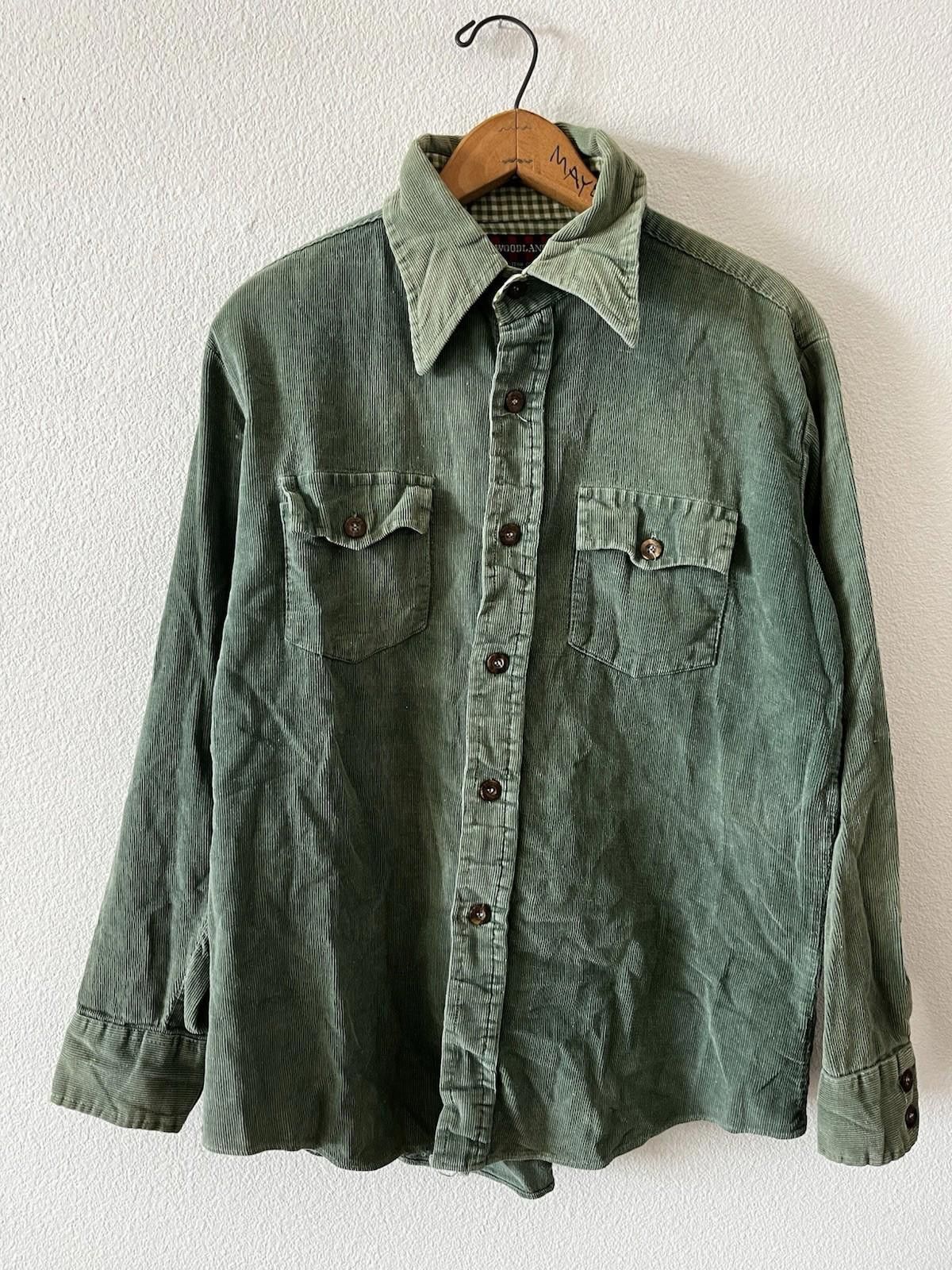 Woodlands VTG 70s WOODLAND Corduroy Flannel Green Gingham Lined Men L Size US L / EU 52-54 / 3 - 1 Thumbnail