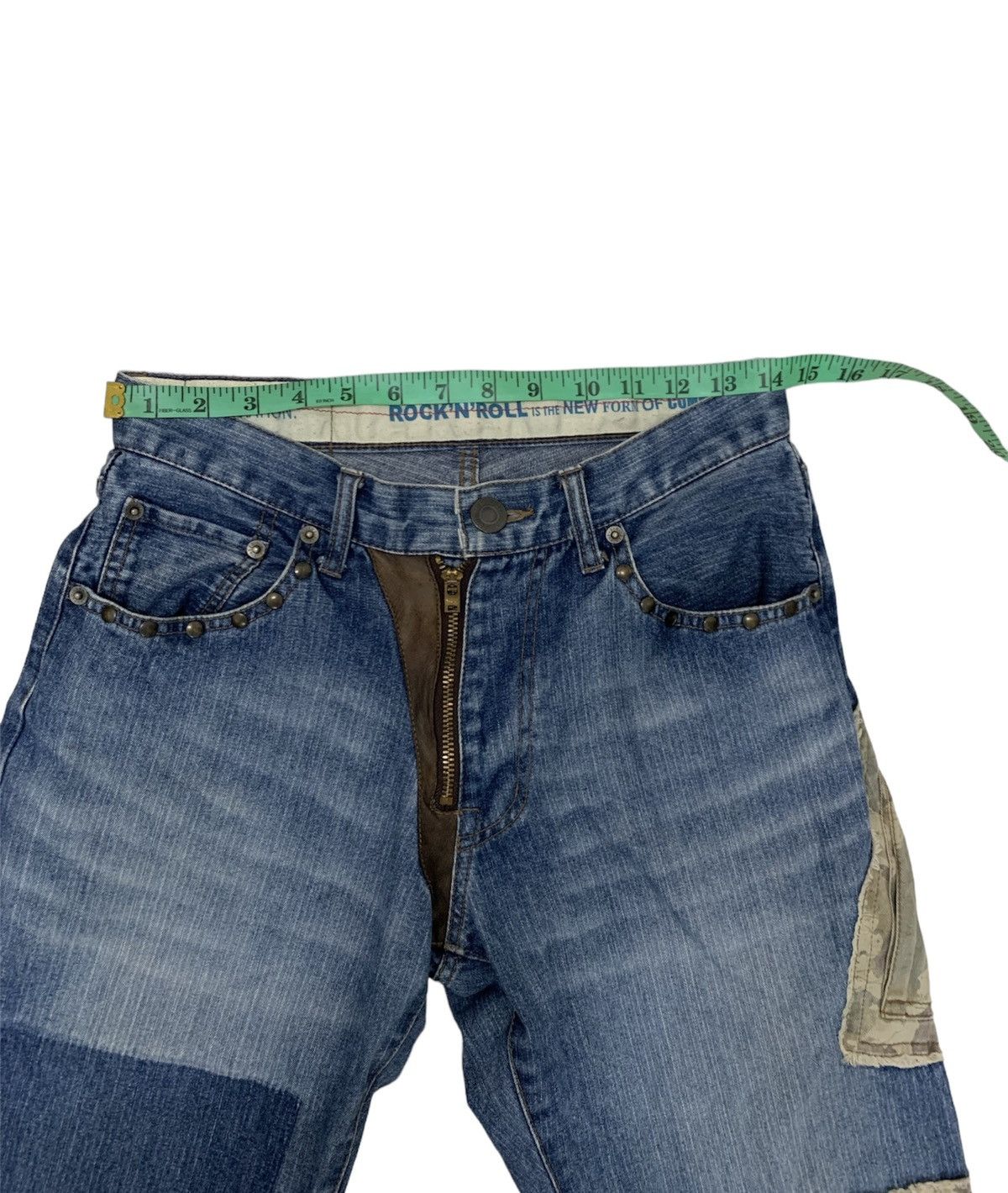 Japanese Brand × PPFM PPFM denim cargo camouflage patchwork Size US 28 / EU 44 - 5 Thumbnail