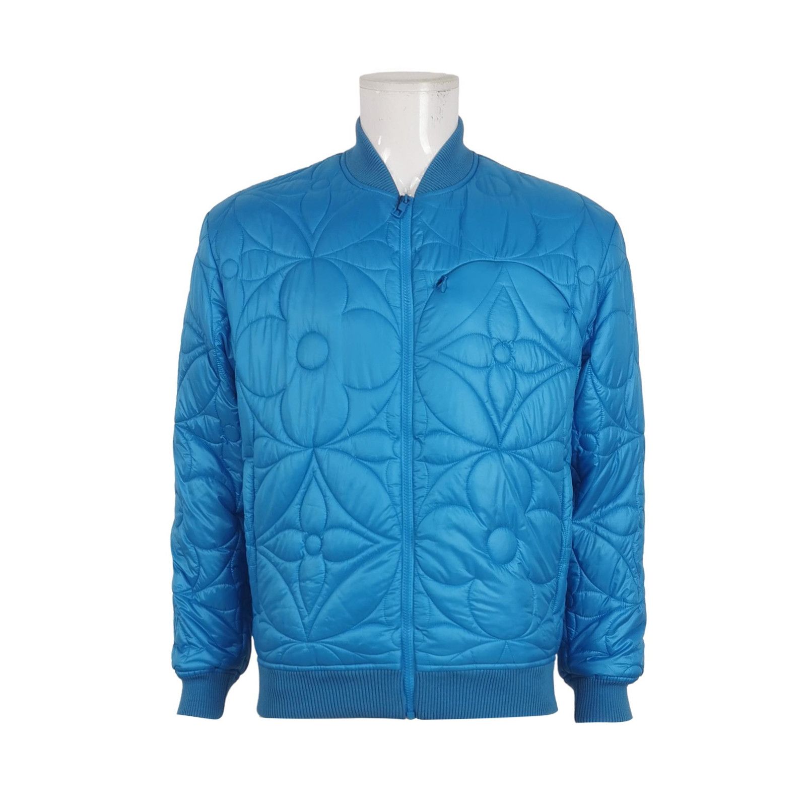 Louis Vuitton Louis Vuitton Blue Logo Embossed Zip Cotton Jacket S Size US S / EU 44-46 / 1 - 1 Thumbnail