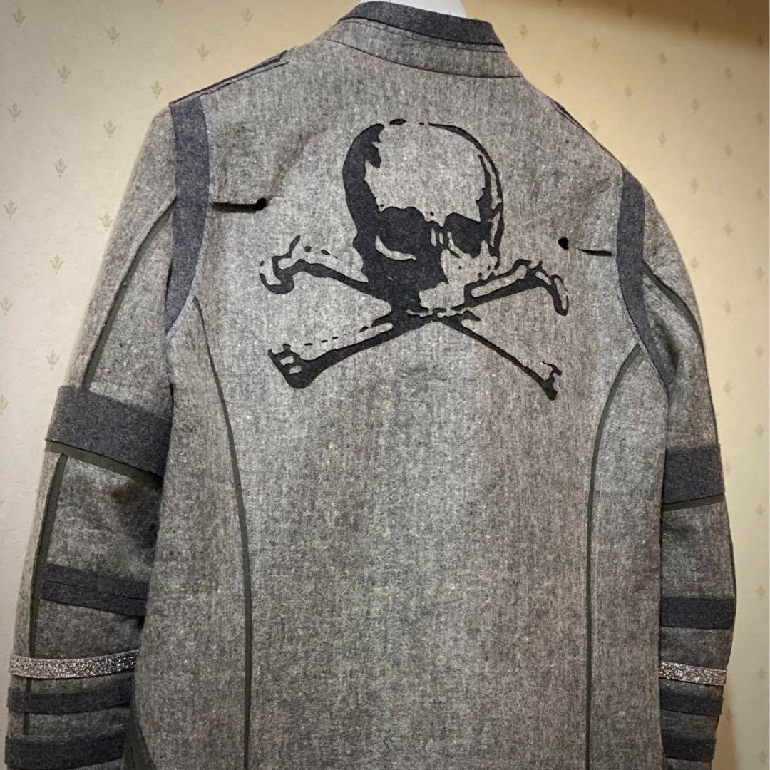 Undercover UNDERCOVER Napoleon Jacket Back Skull Print Gray Size M Size US M / EU 48-50 / 2 - 3 Thumbnail