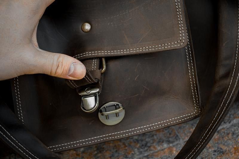 Other Genuine vintage leather travel bag. Duffel Bag. Handmade Size ONE SIZE - 6 Thumbnail