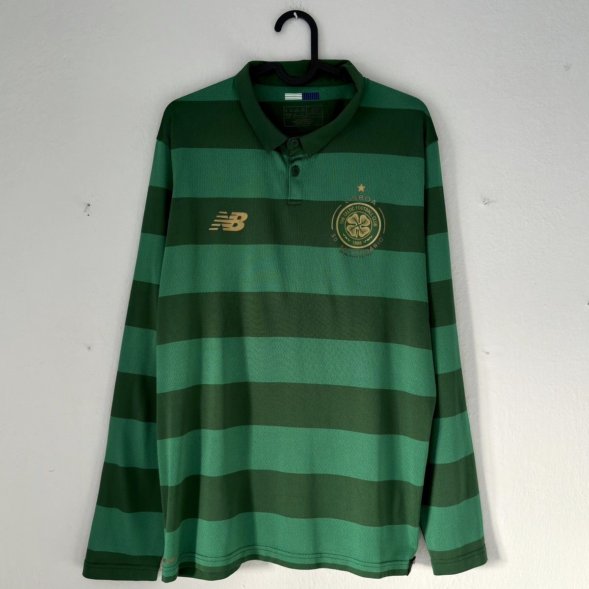 New Balance 2017 2018 Celtic Scotland Long Away Kit Soccer Jersey Shirt Size US L / EU 52-54 / 3 - 2 Thumbnail
