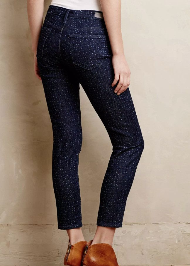 AG Adriano Goldschmied AG Adriano Goldschmied Dotted Stevie Ankle Jeans ( 27 ) Size 27" / US 4 / IT 40 - 2 Thumbnail