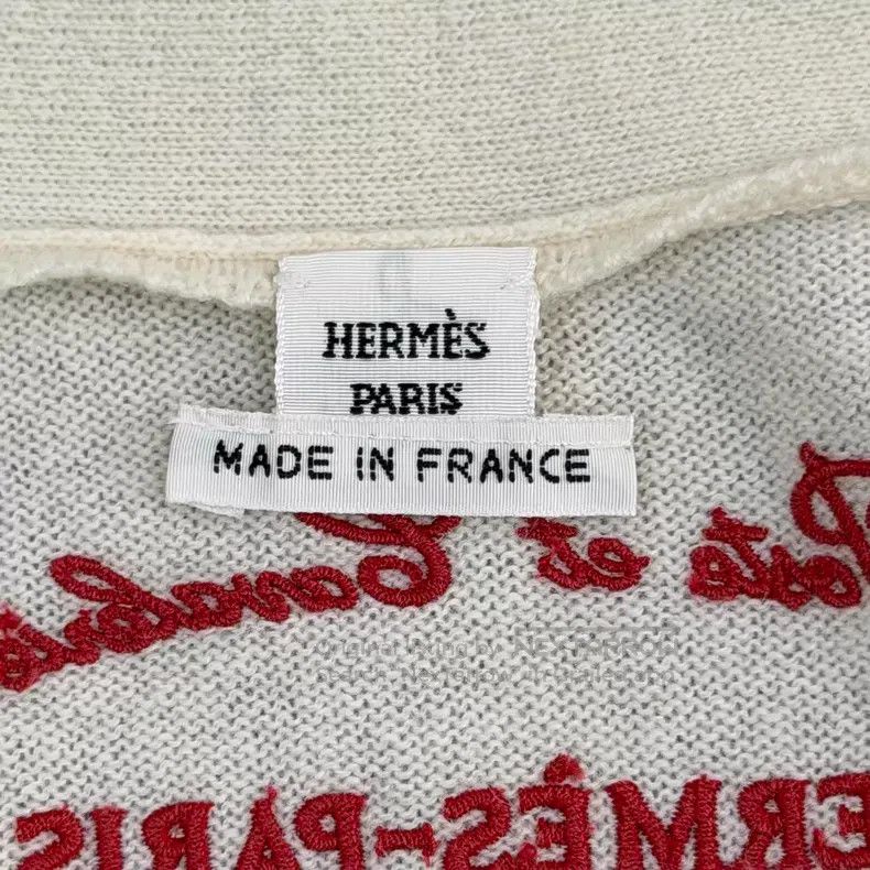 Hermes Hermes Beige Full Logo Cashmere Cardigan Size XXS / US 00 / IT 34 - 5 Thumbnail