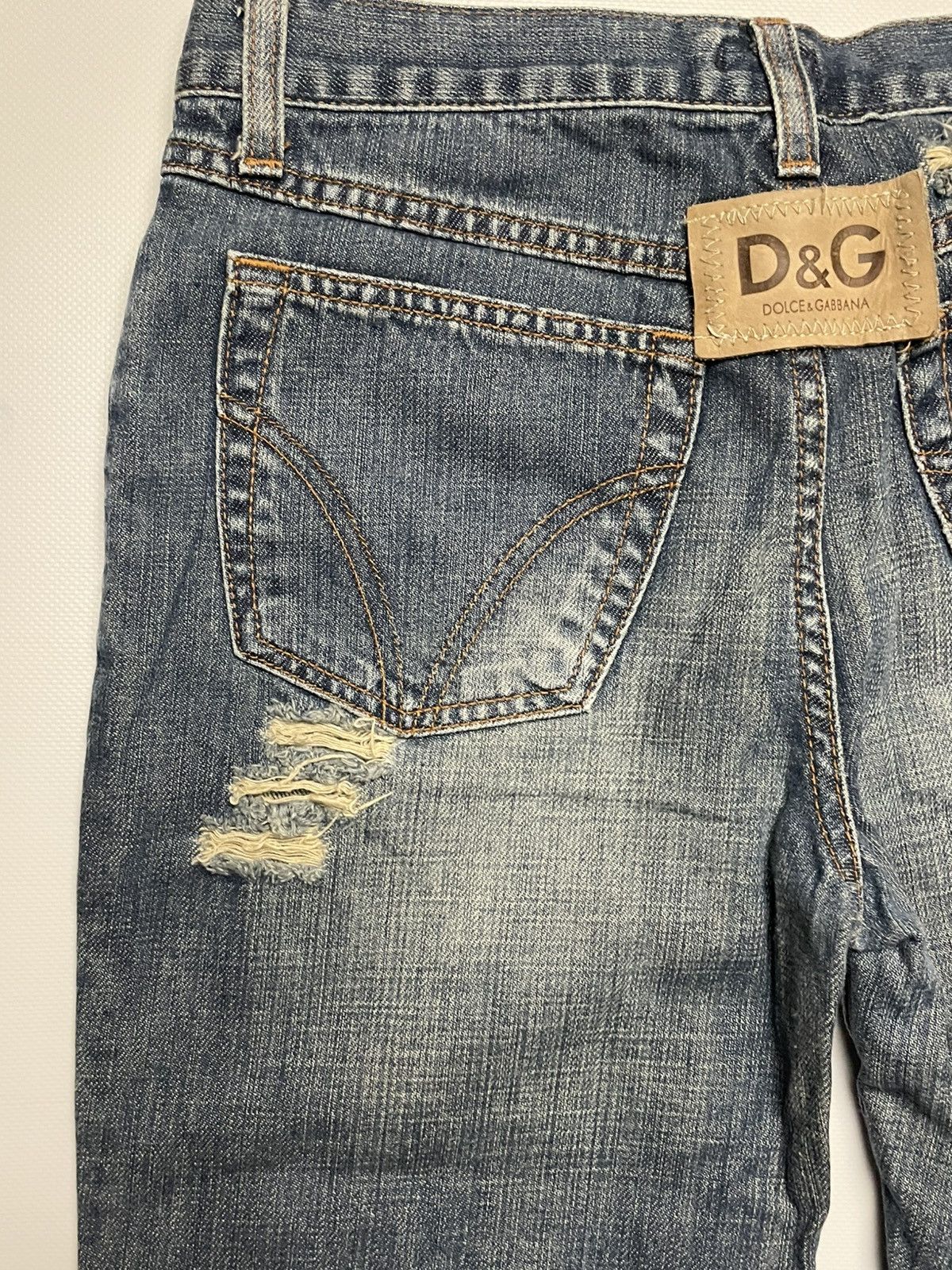 Dolce & Gabbana Dolce & Gabbana Distressed Bootcut Jeans - Women's Size S Size 27" / US 4 / IT 40 - 10 Thumbnail