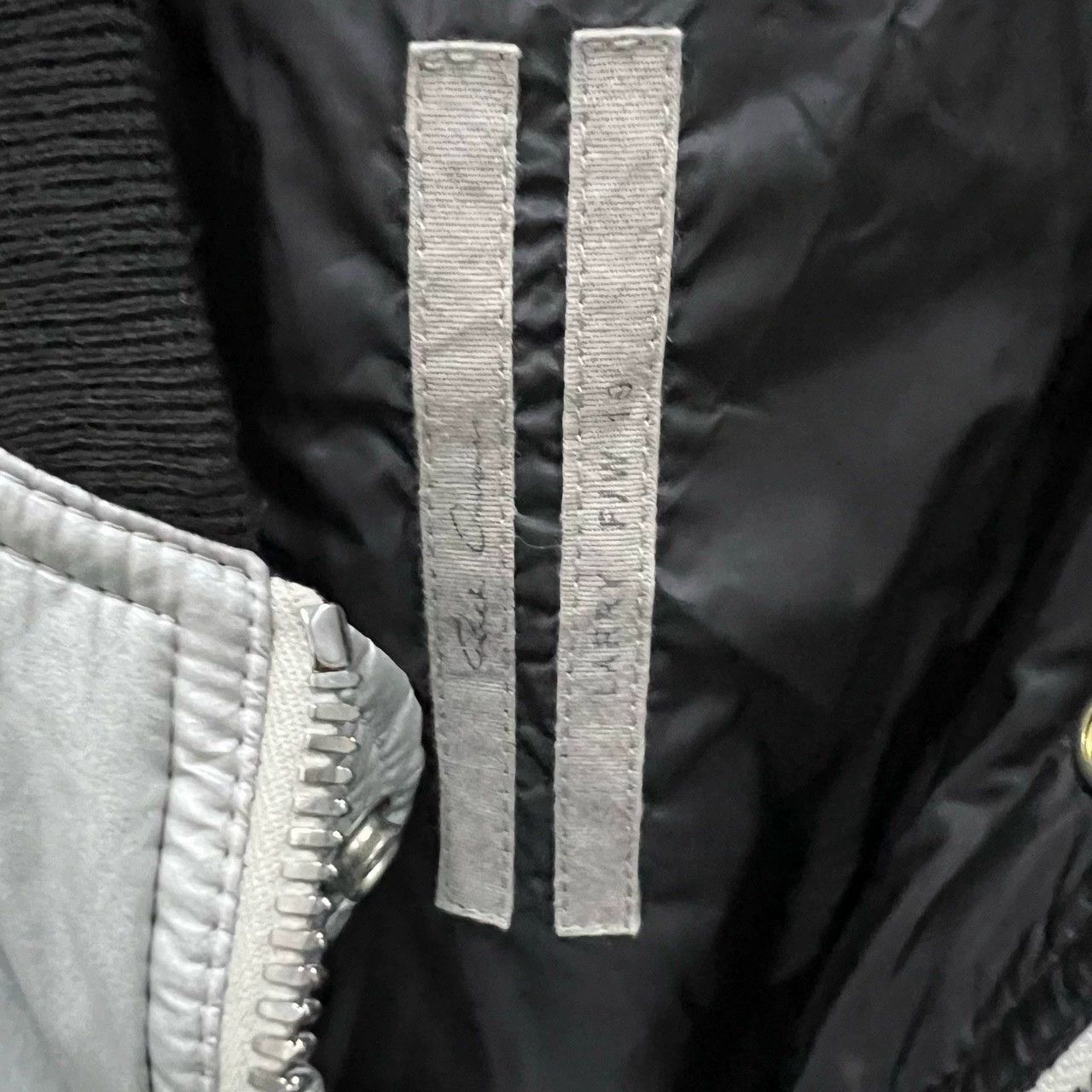 rick owens black and silver leather jacket
