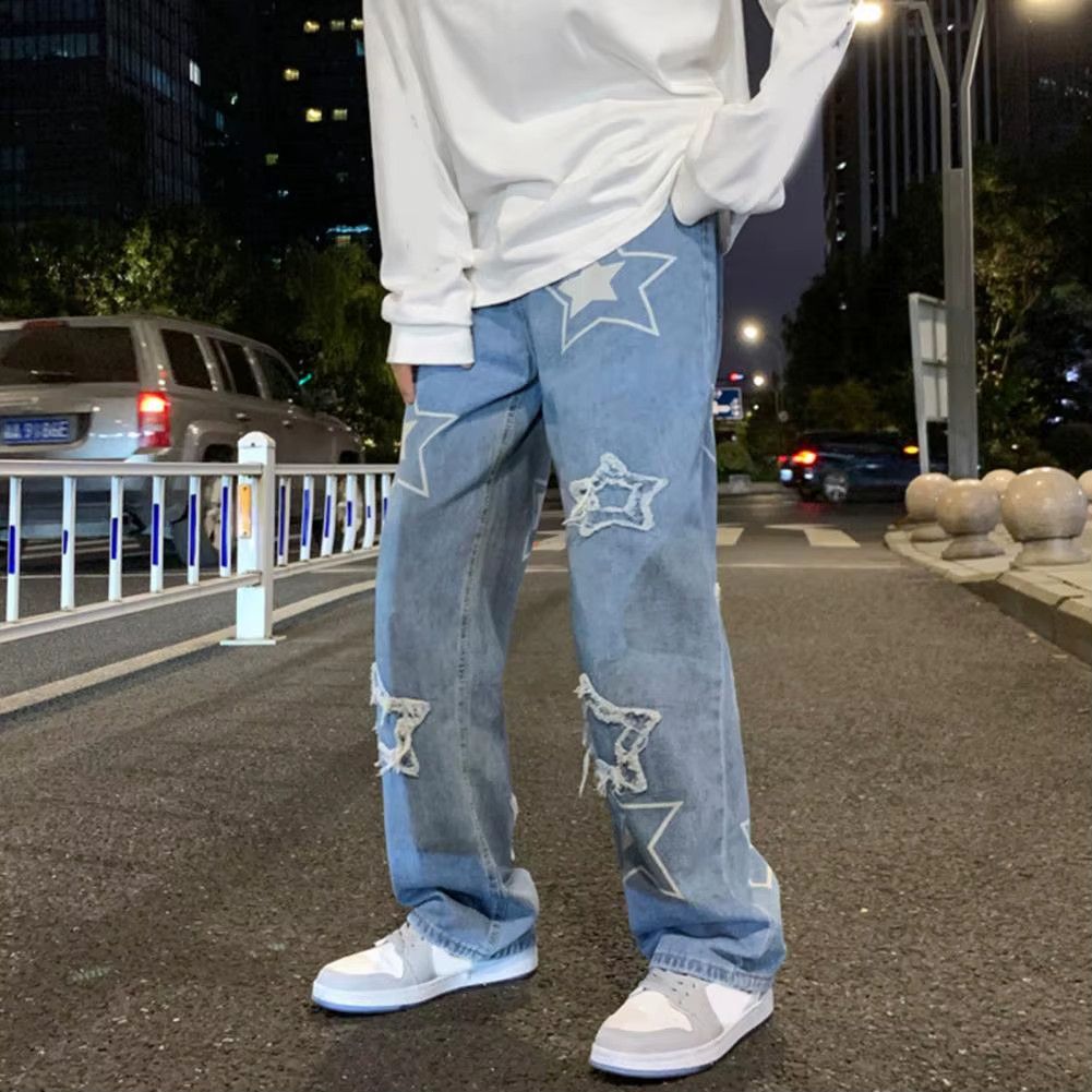 Japanese Brand × Jean Printed Patchwork Male Baggy Jeans Size US 32 / EU 48 - 5 Thumbnail