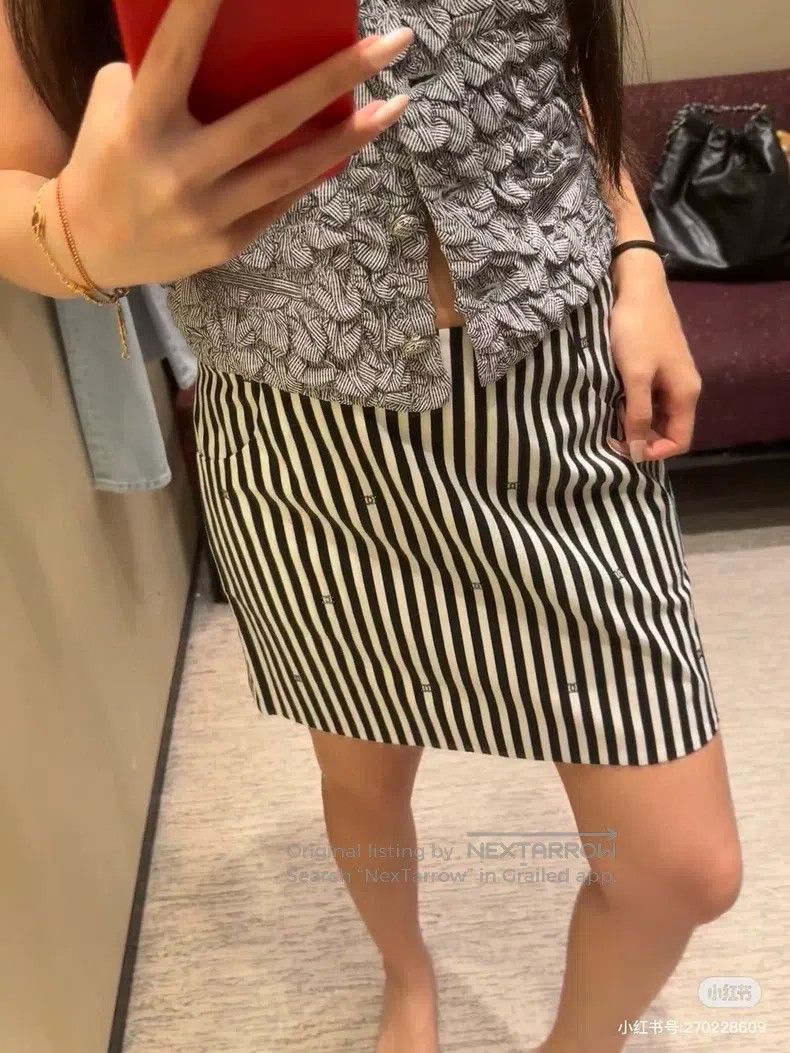 Chanel Chanel 24M coco beach striped full double c logo glitter s Size 24" / US 00 / IT 34 - 7 Thumbnail