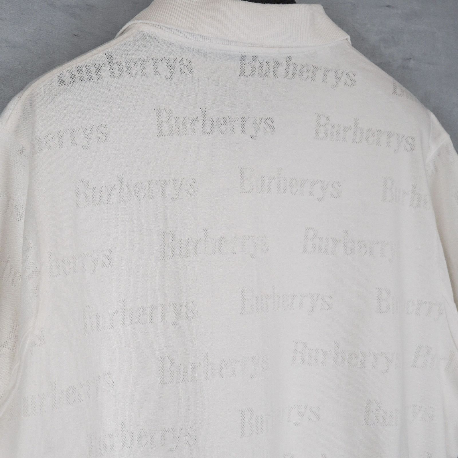 Burberry Burberrys england white monogram equestrian logo polo shirt Size US L / EU 52-54 / 3 - 6 Thumbnail
