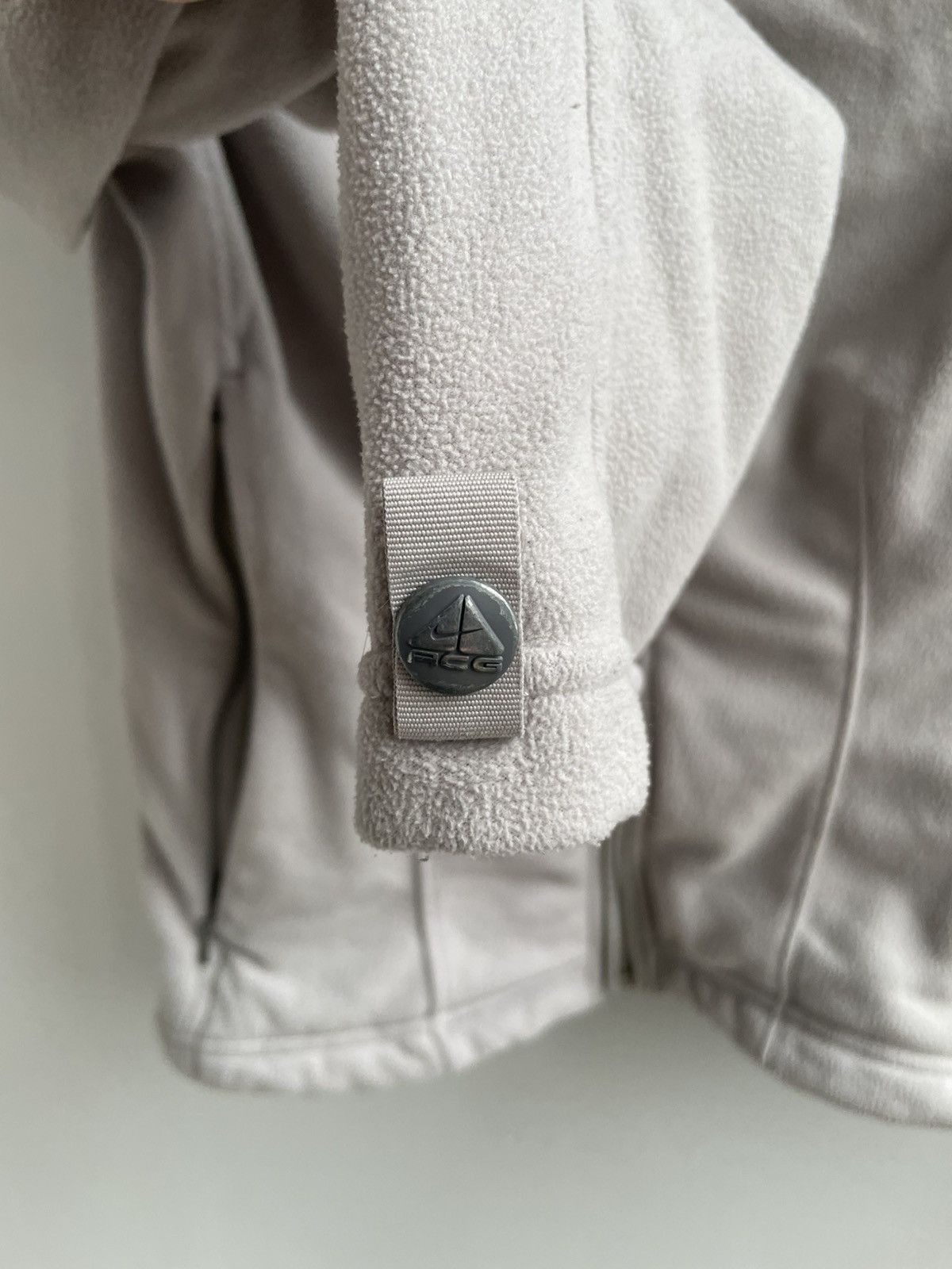 Nike ACG Nike Acg Vintage 90s Track Top Beige Fleece Zip Sweater Size M / US 6-8 / IT 42-44 - 5 Thumbnail